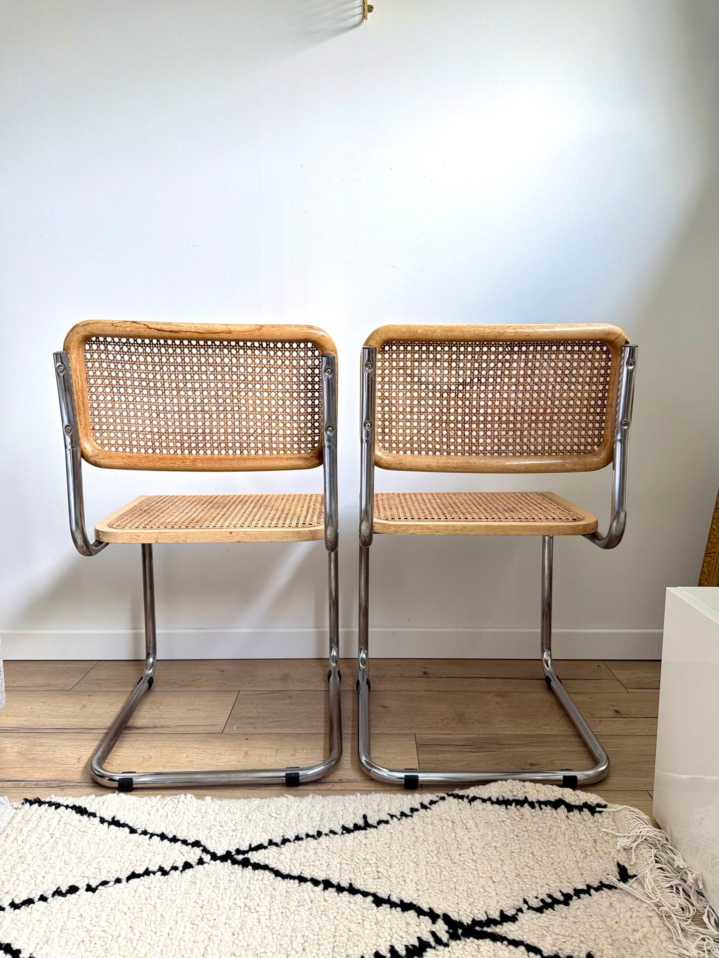 Paire de chaises Cesca B32 vintage en cannage