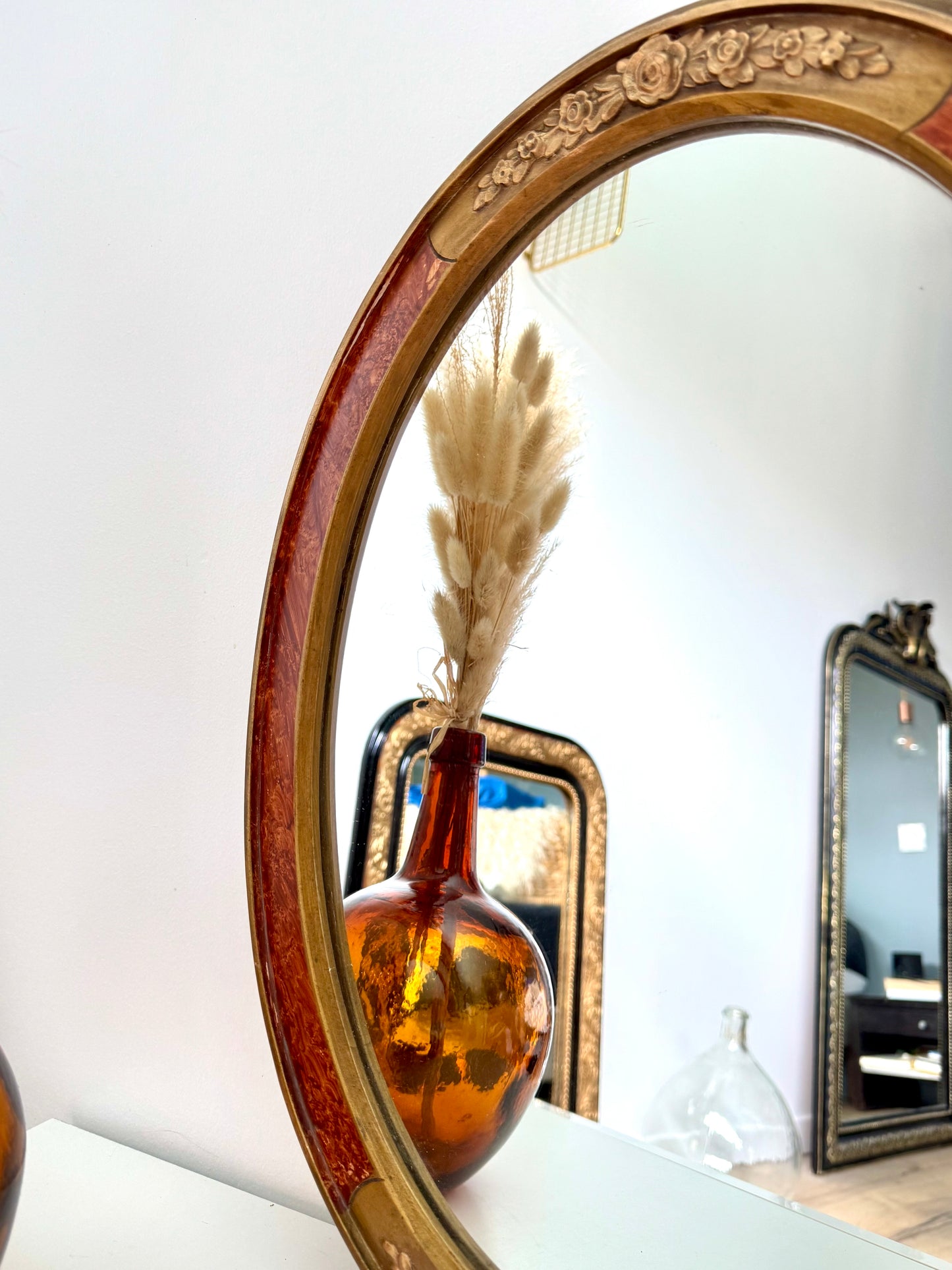 Miroir ancien ovale
