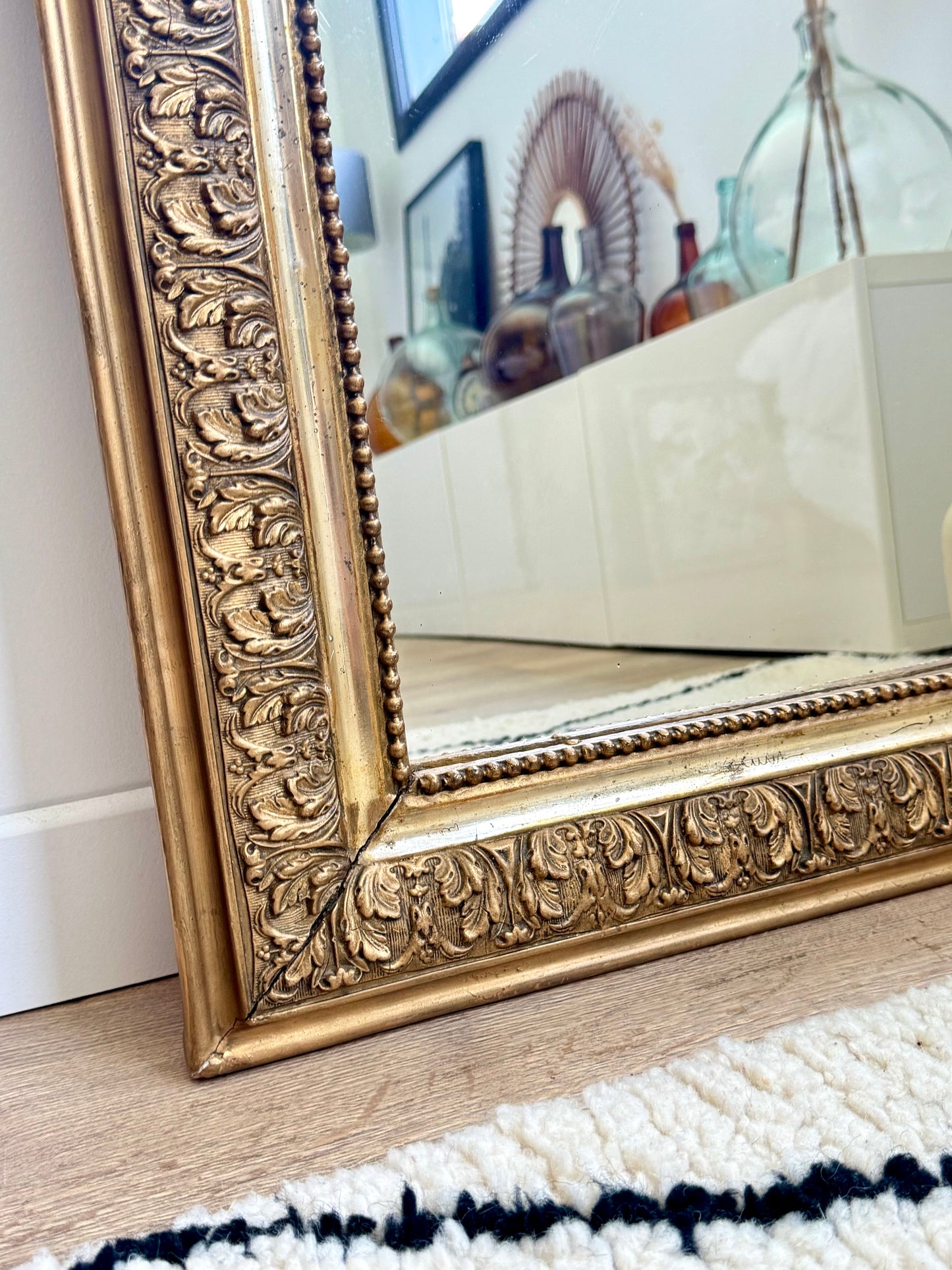 Miroir ancien doré Louis Philippe