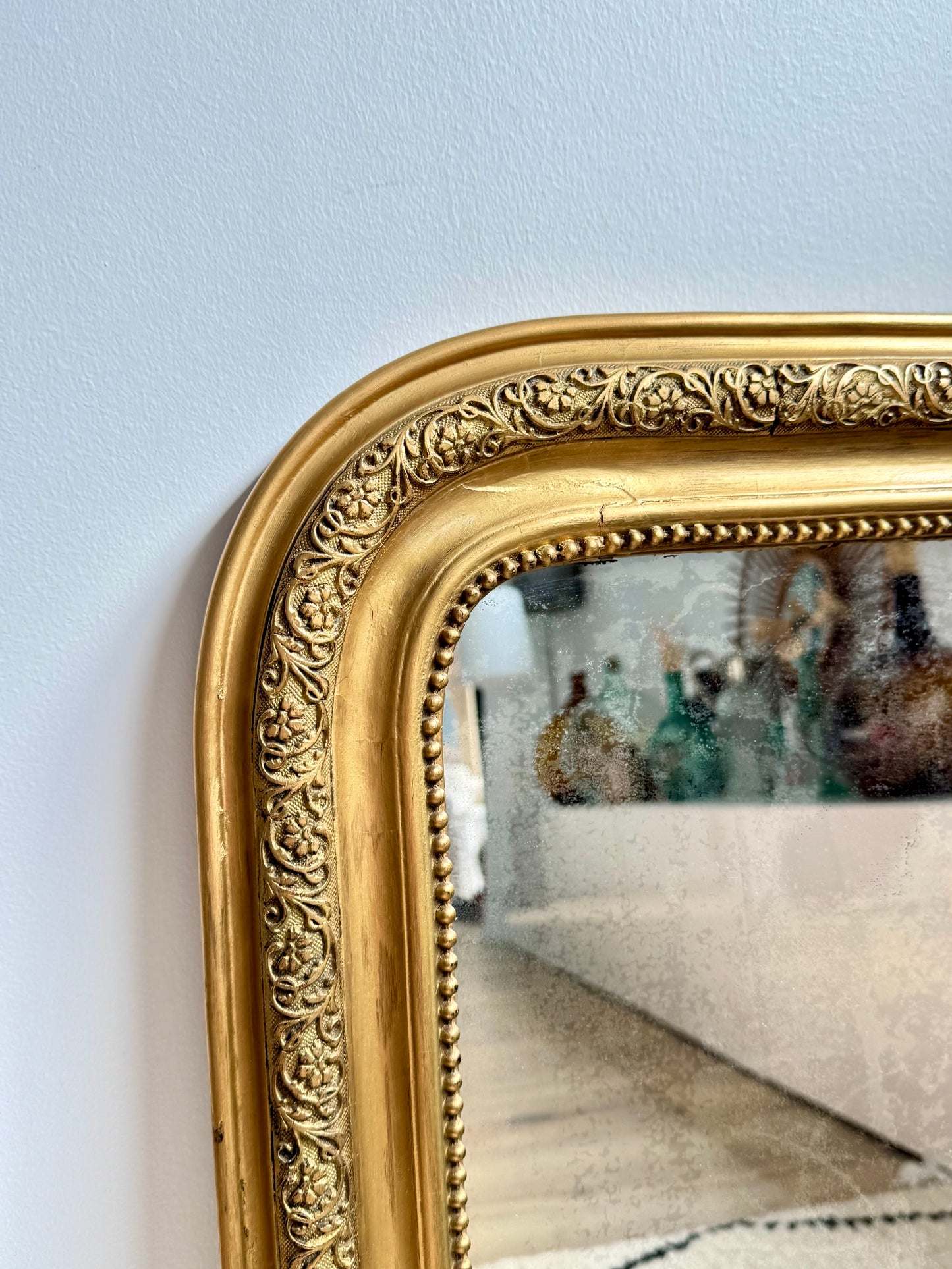 Miroir ancien doré Louis Philippe