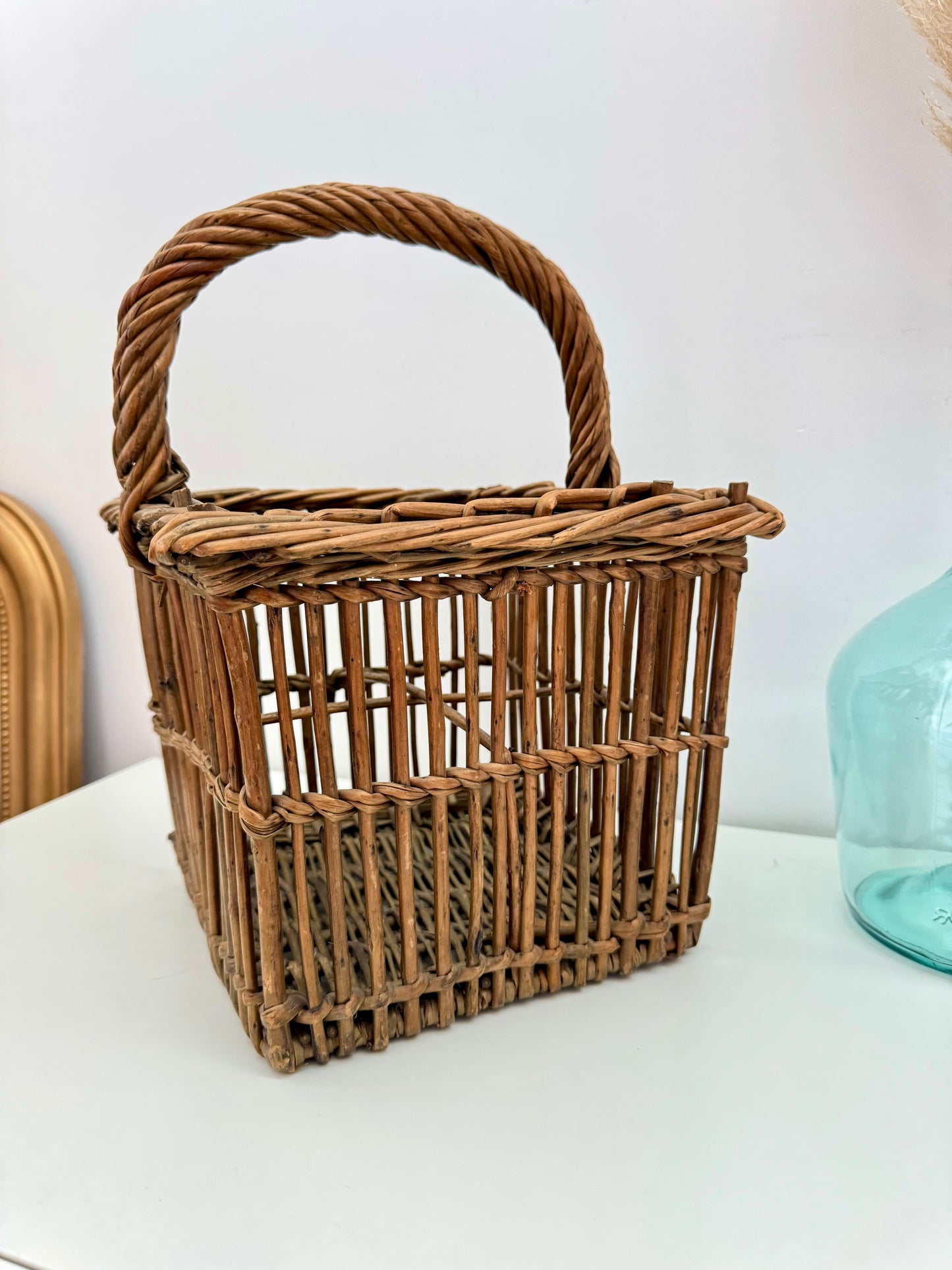 Porte bouteilles en osier