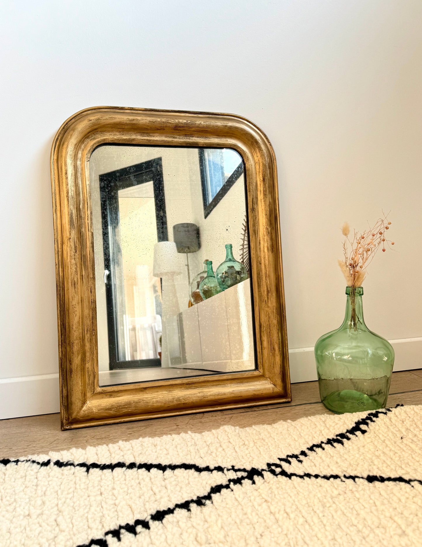 Miroir ancien doré Louis Philippe