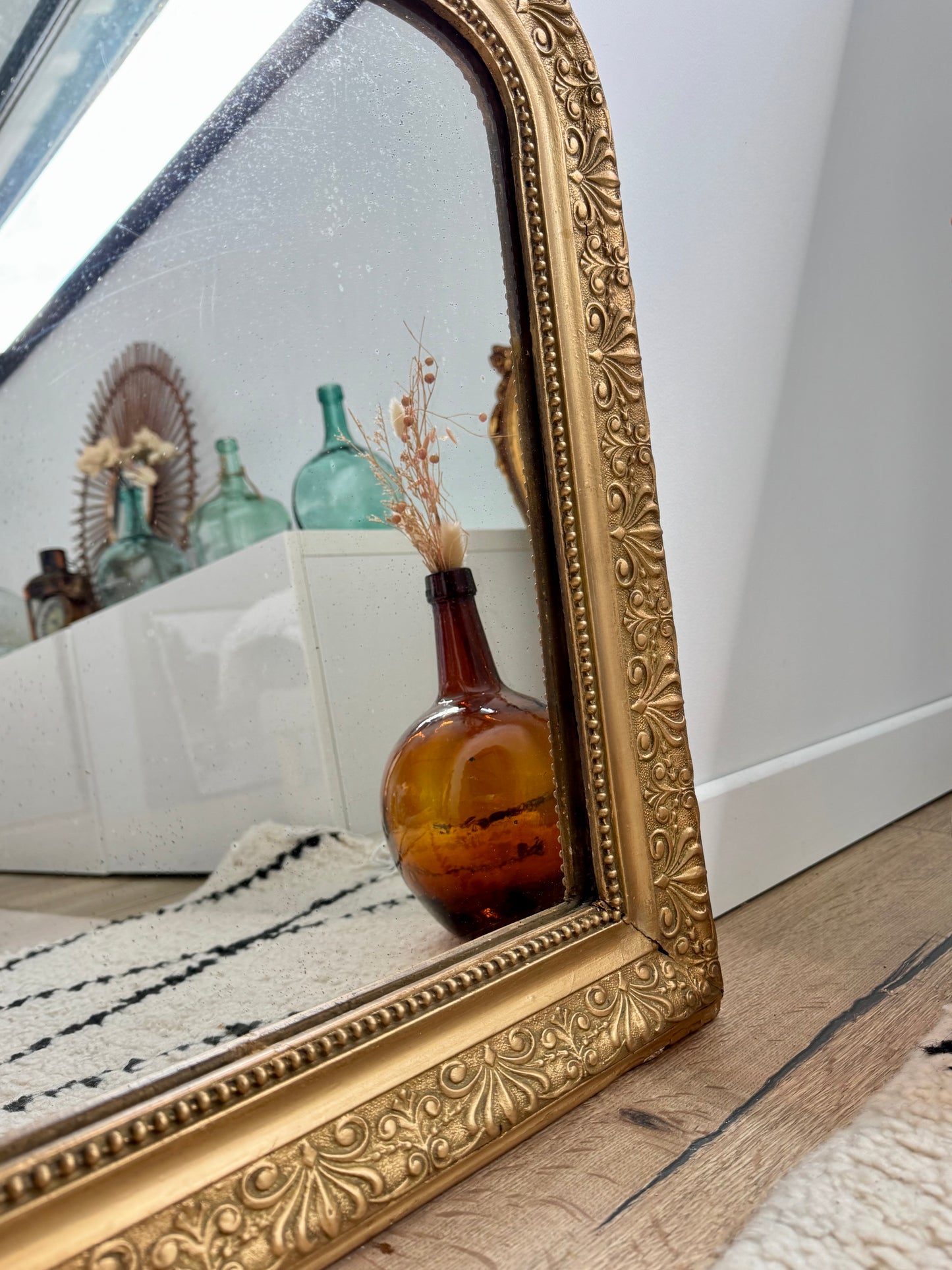 Miroir ancien doré Louis Philippe