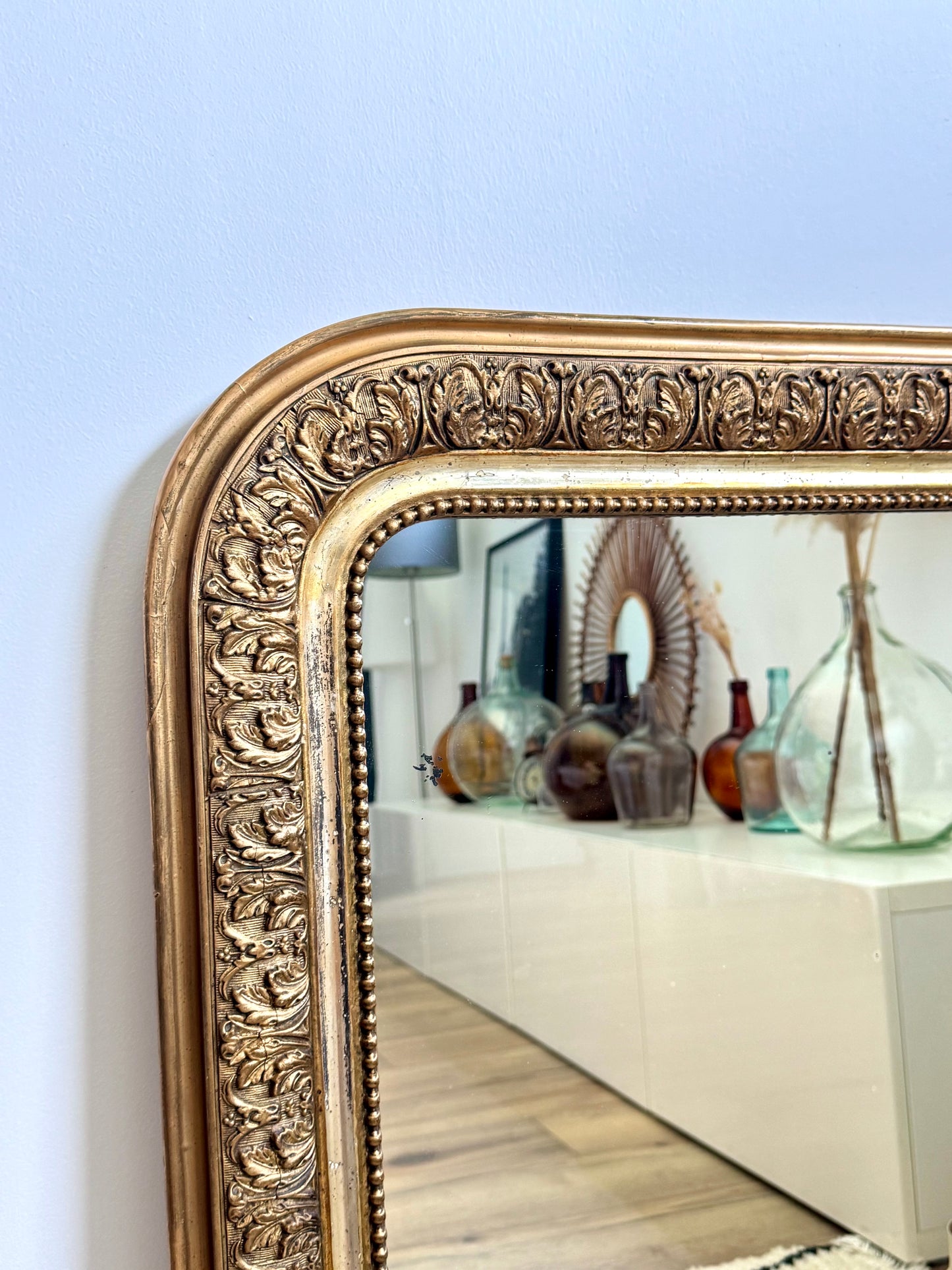 Miroir ancien doré Louis Philippe