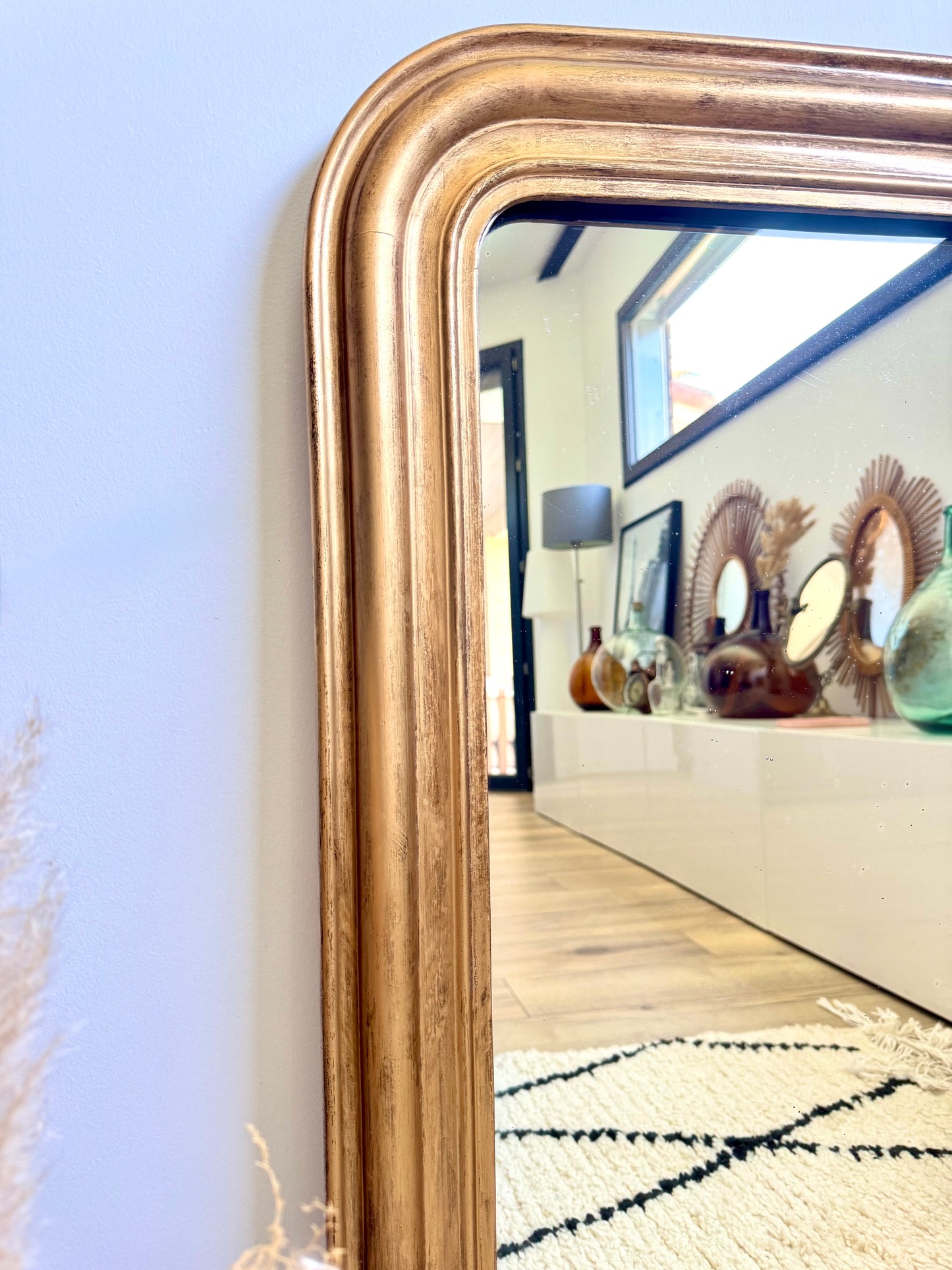 Miroir ancien doré Louis Philippe