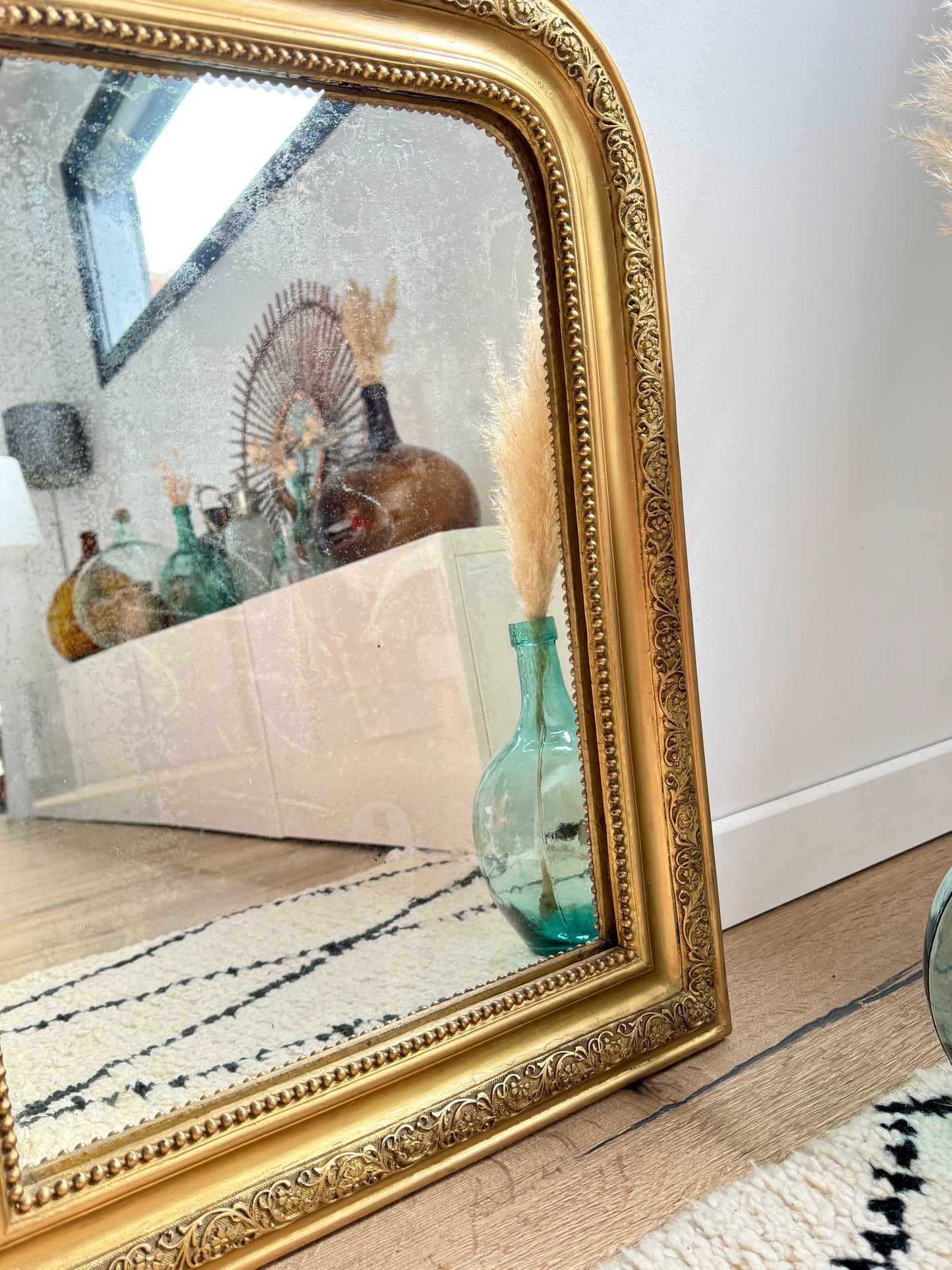 Miroir ancien doré Louis Philippe