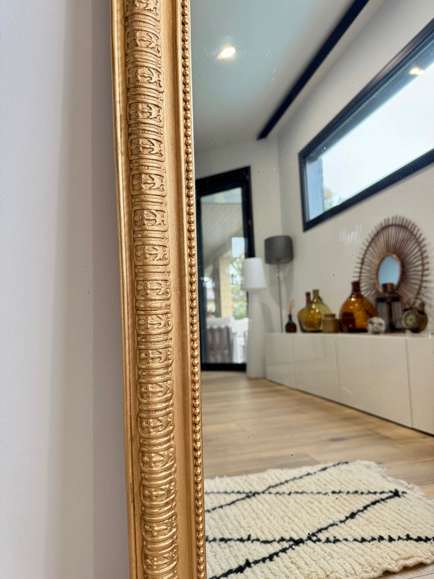 Miroir ancien doré Louis Philippe