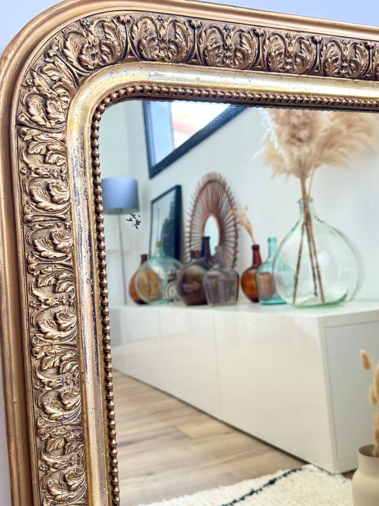 Miroir ancien doré Louis Philippe