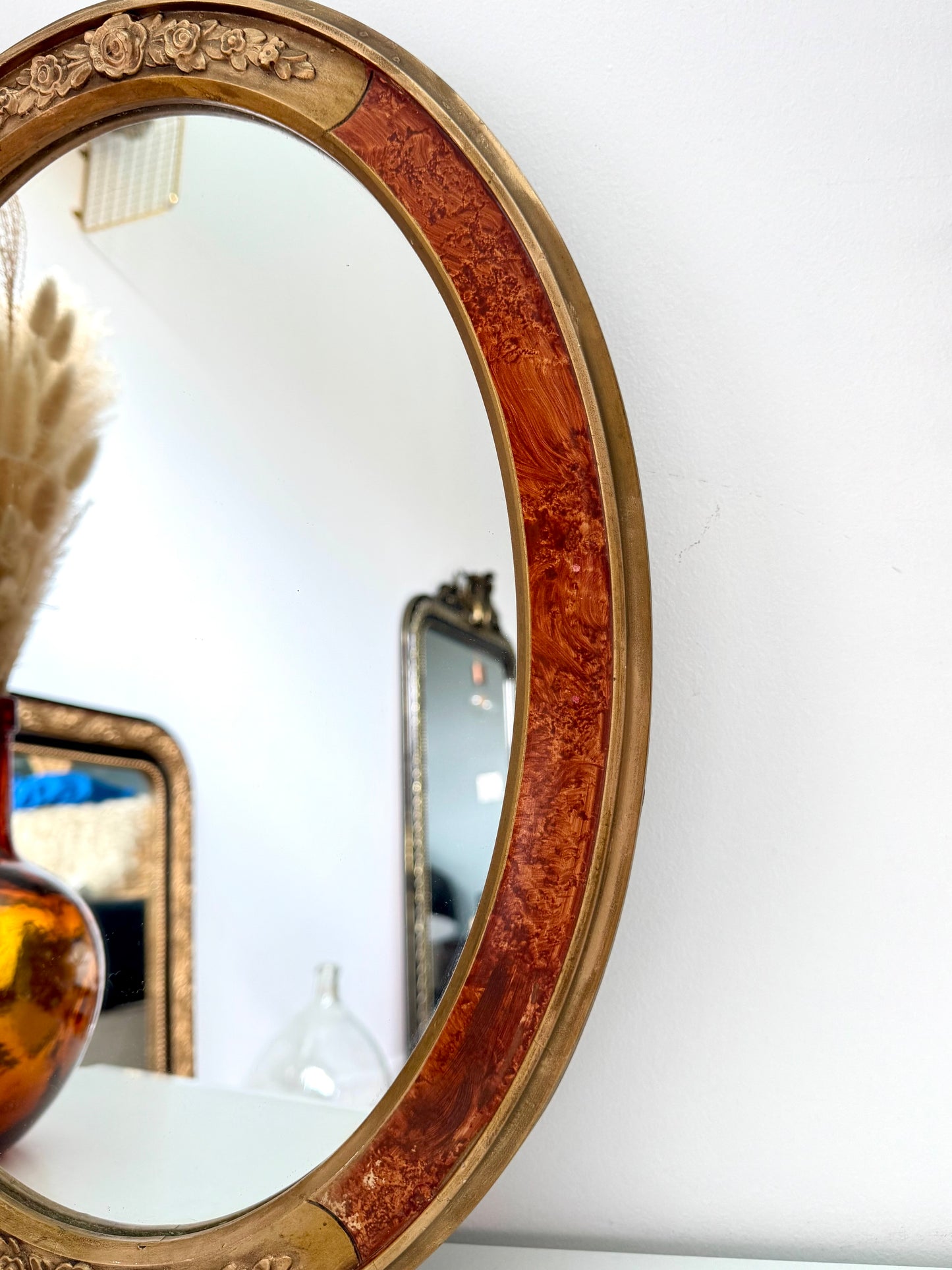 Miroir ancien ovale