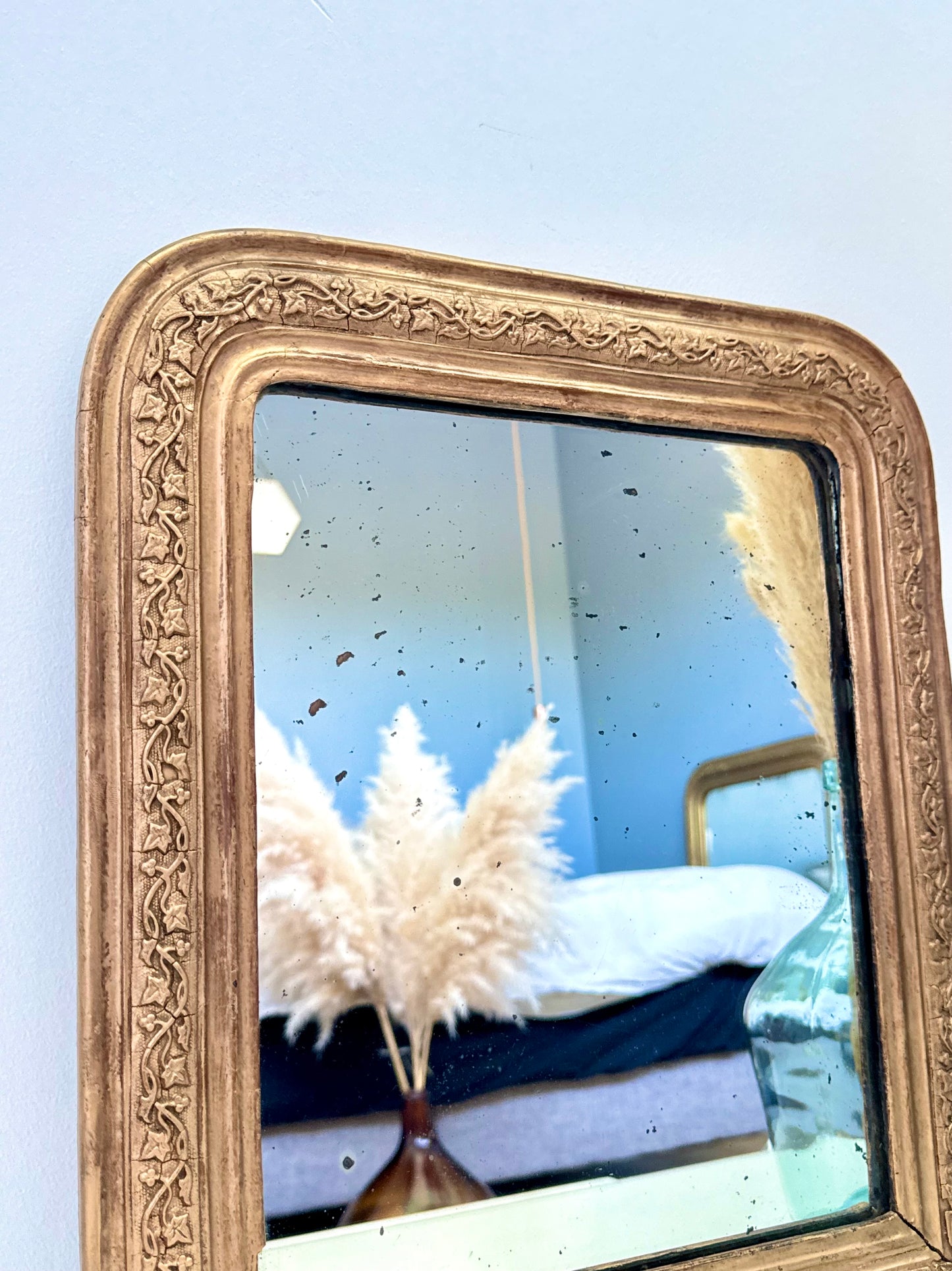 Miroir ancien doré Louis Philippe