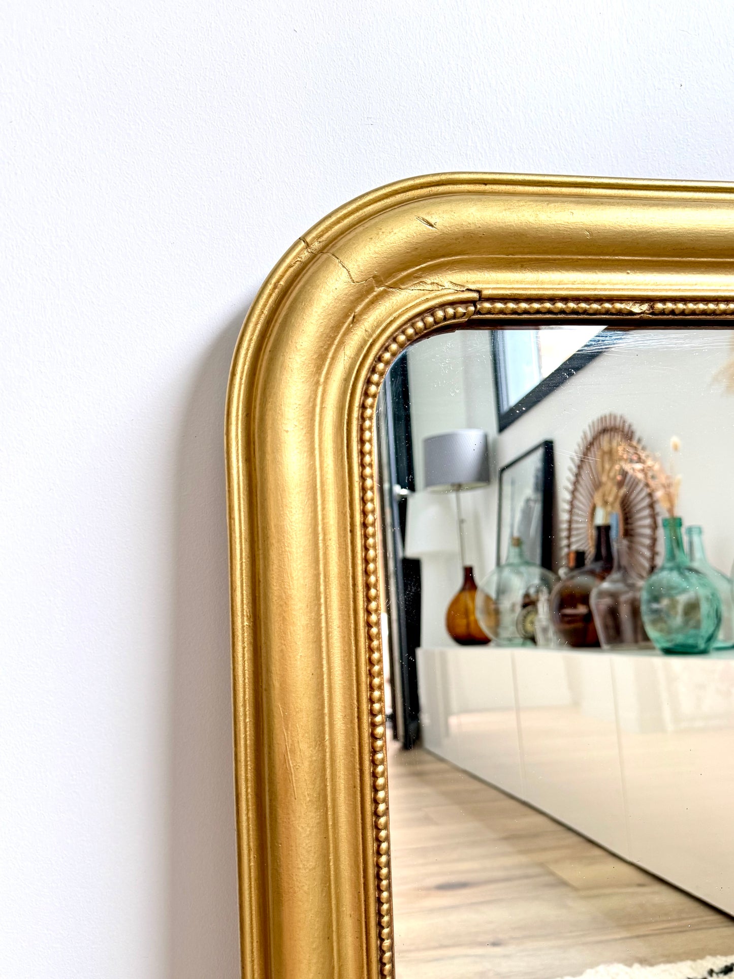 Miroir ancien doré Louis Philippe