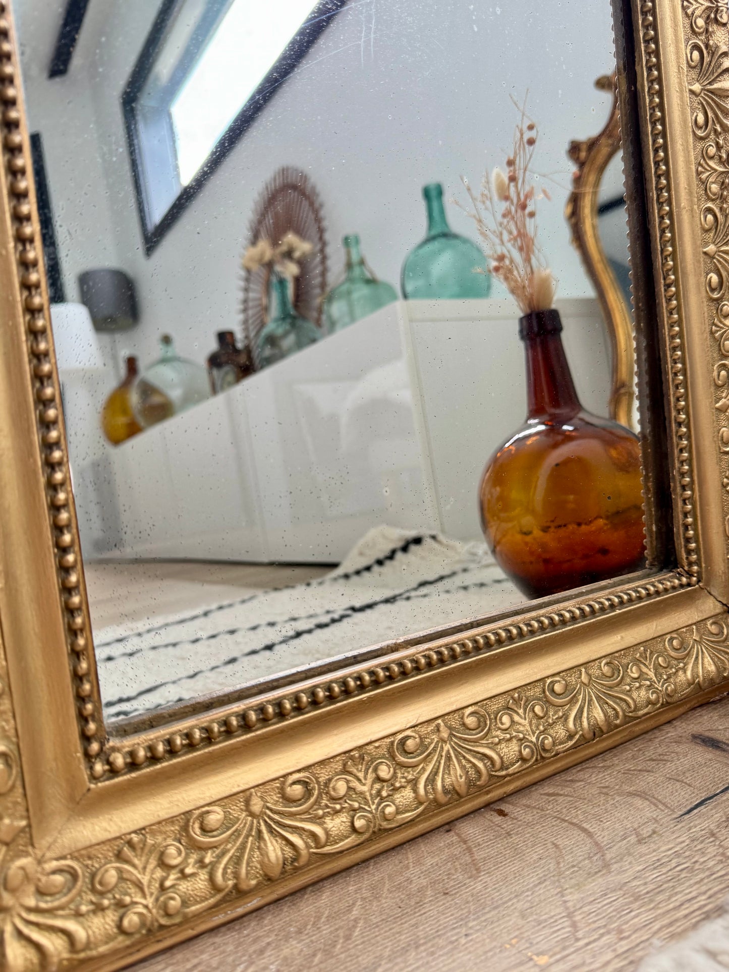 Miroir ancien doré Louis Philippe