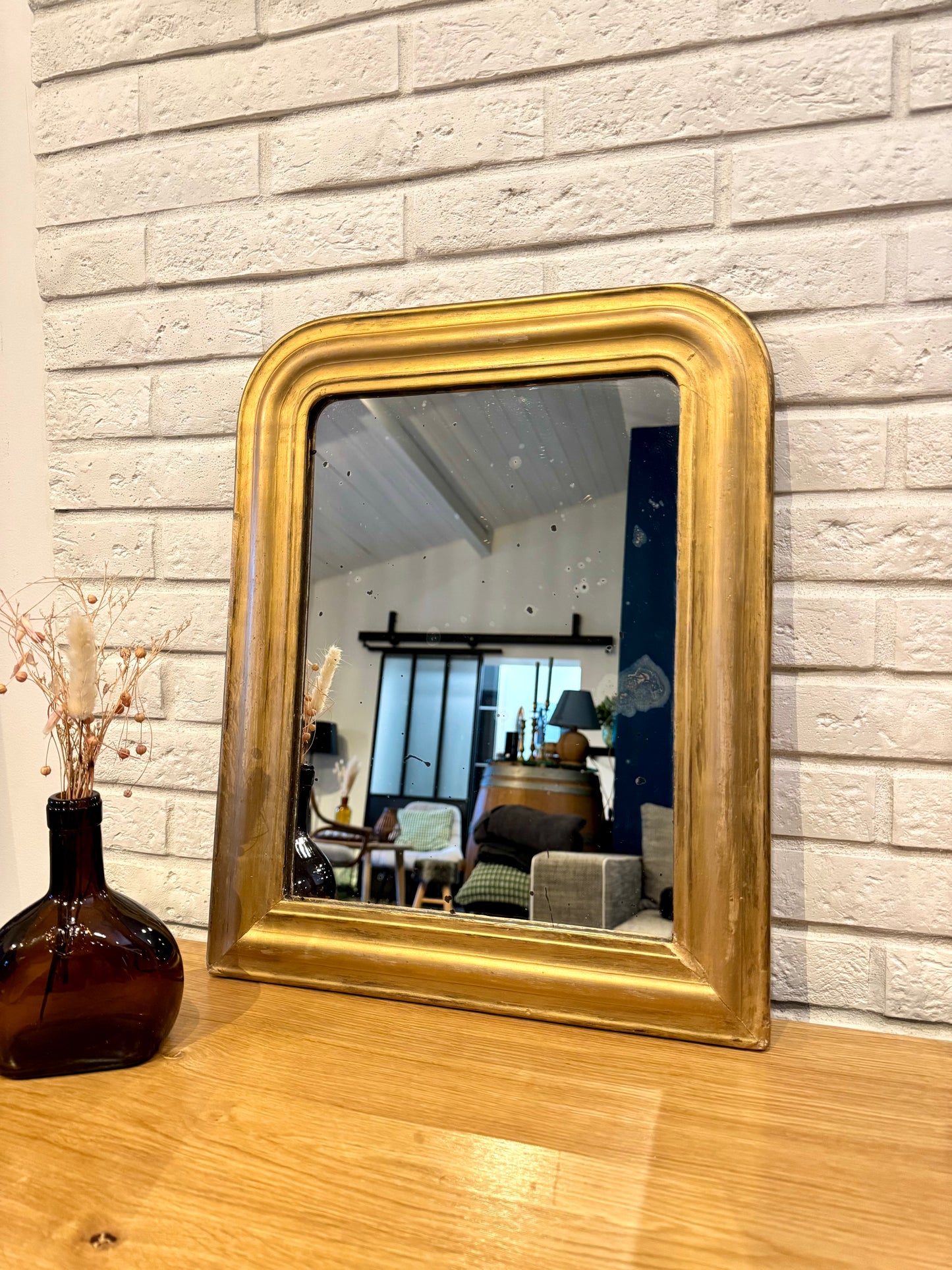 Miroir ancien doré Louis Philippe