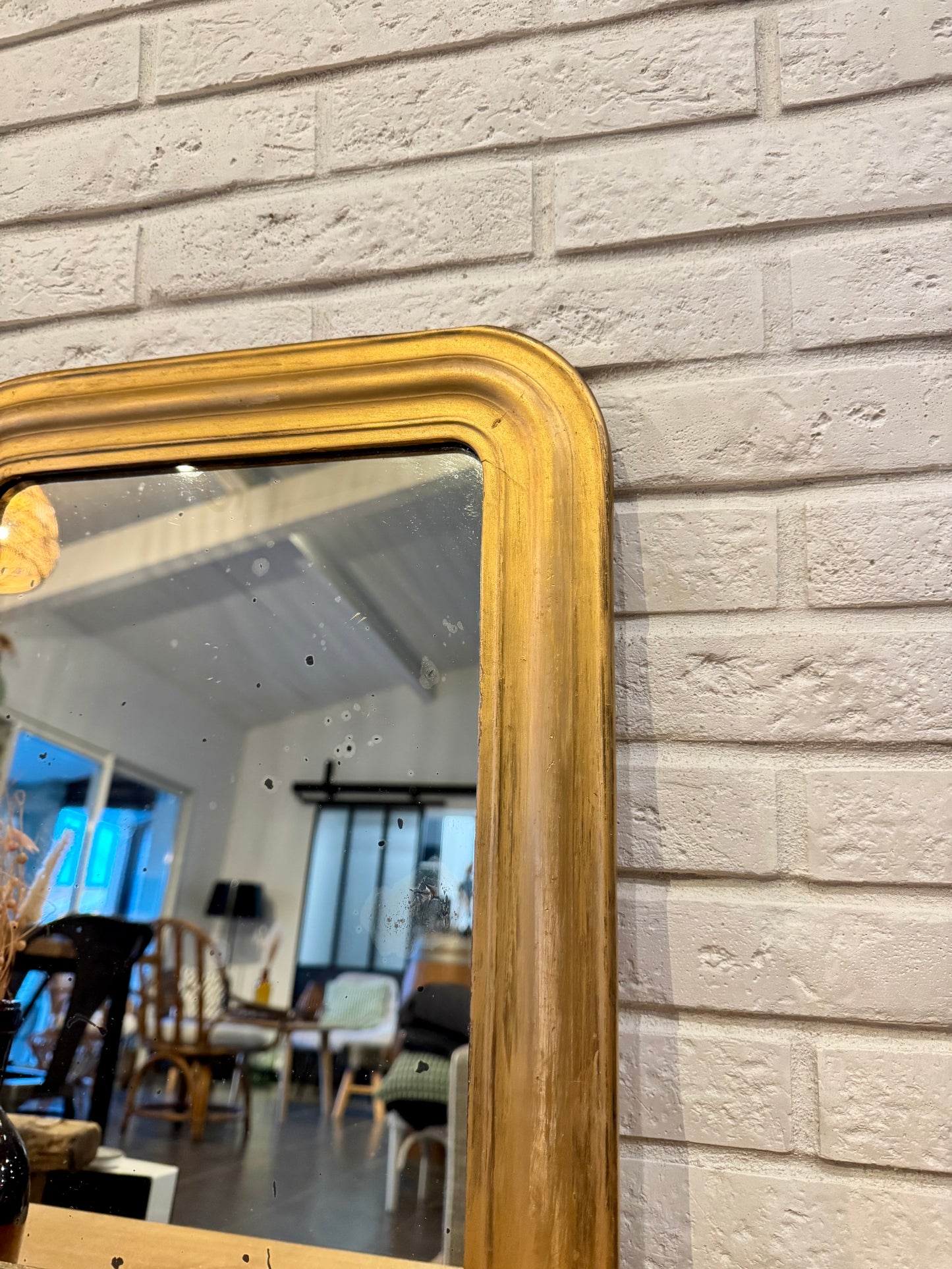 Miroir ancien doré Louis Philippe