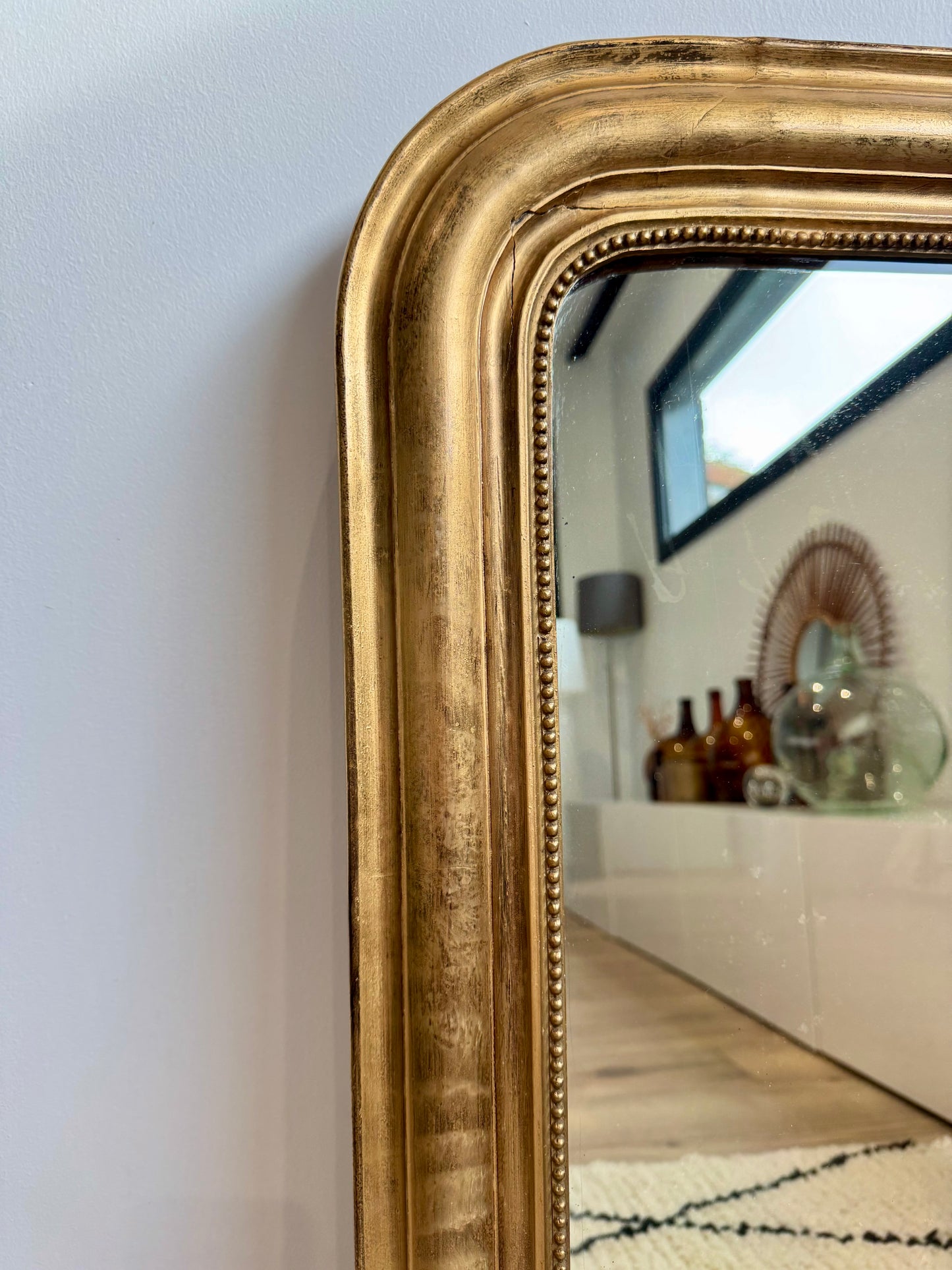 Miroir ancien doré Louis Philippe