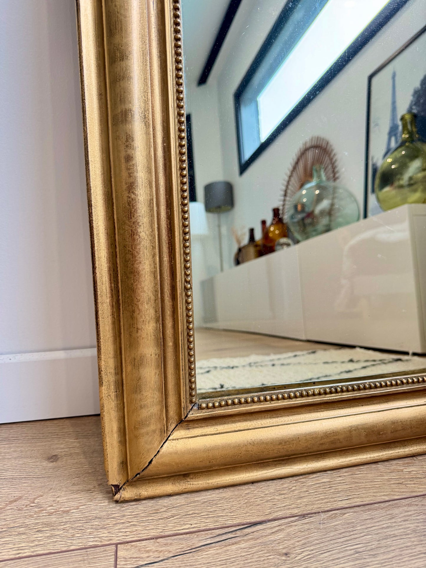 Miroir ancien doré Louis Philippe