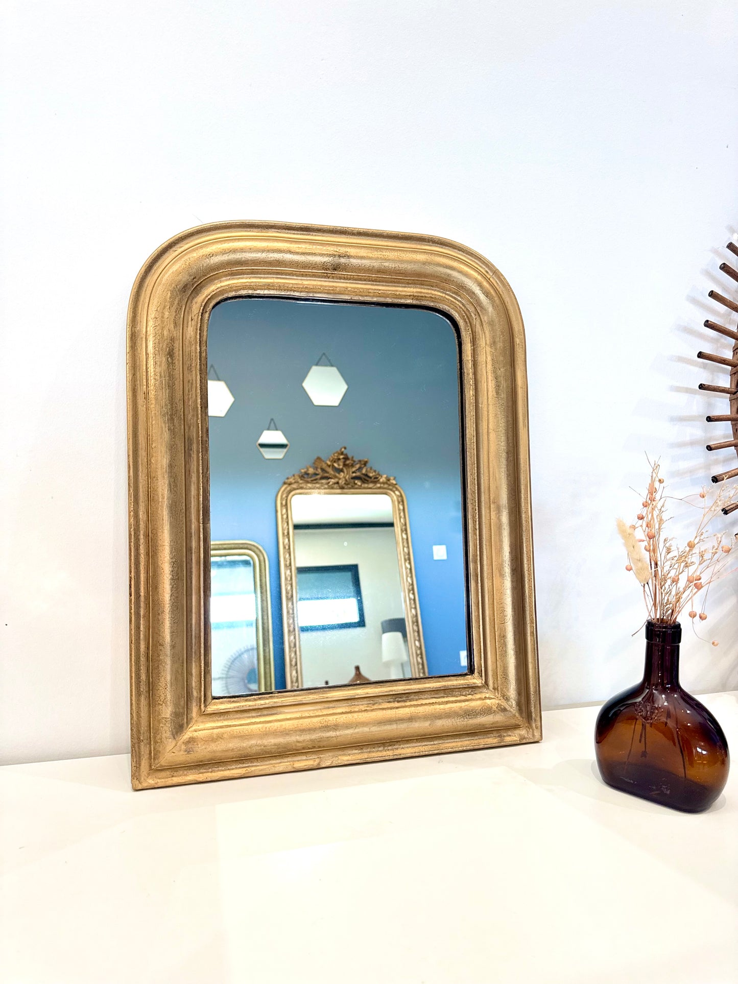 Miroir ancien doré Louis-Philippe
