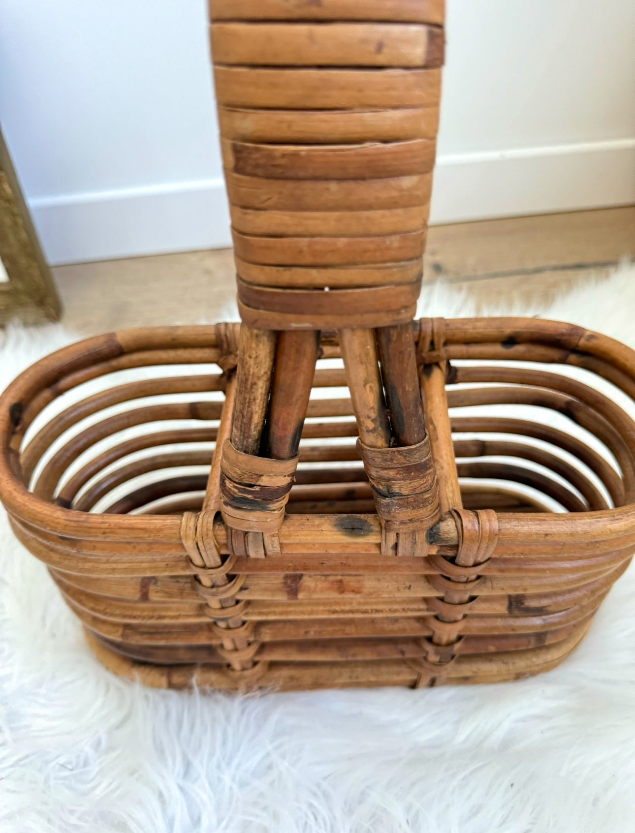Porte bouteilles en rotin