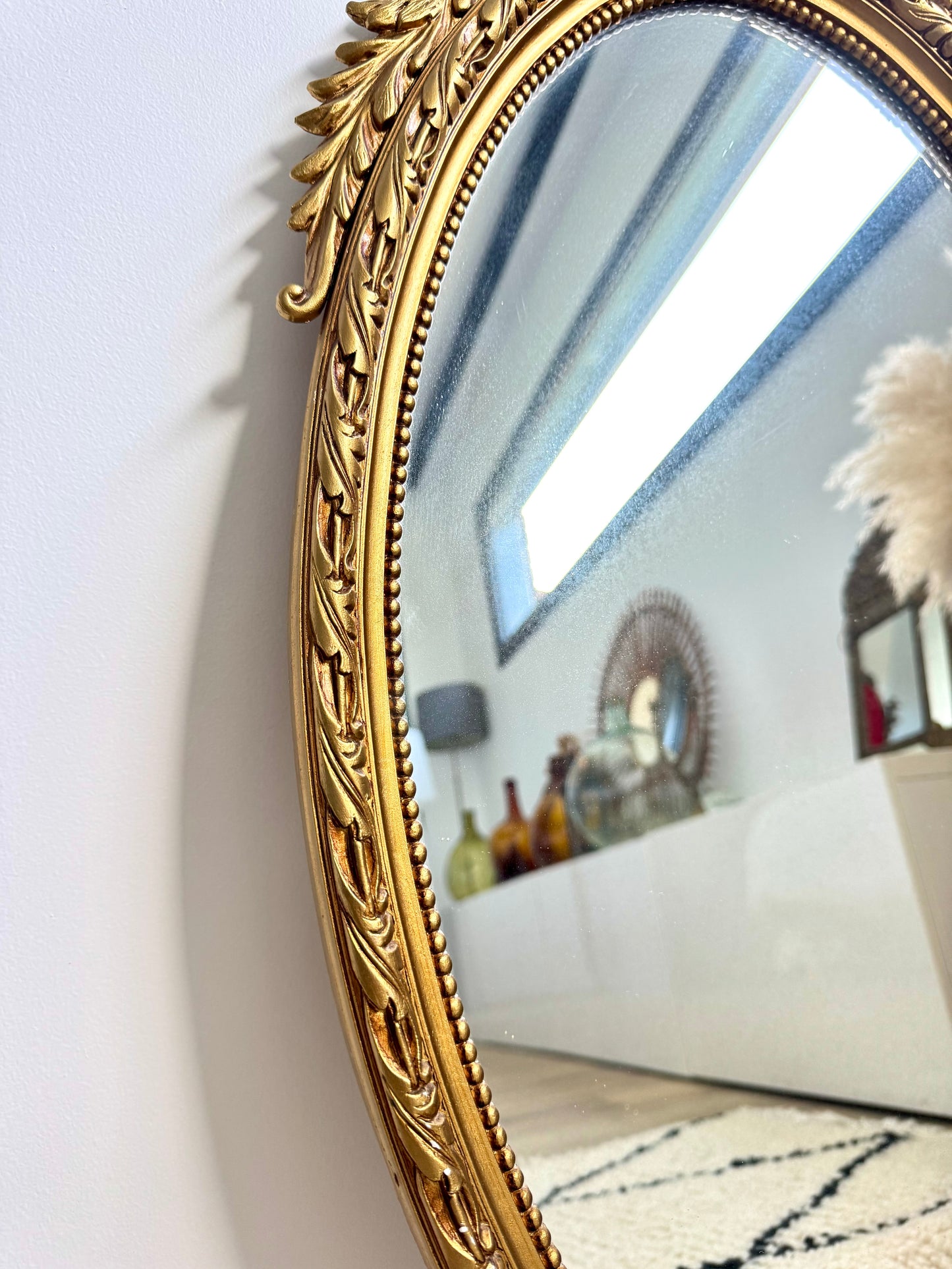 Miroir ancien, style classique, années 70