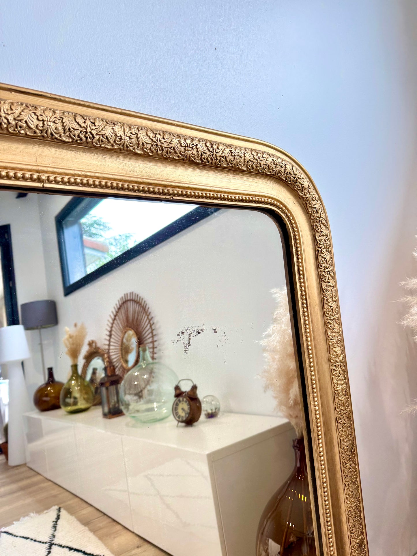 Miroir ancien doré Louis Philippe