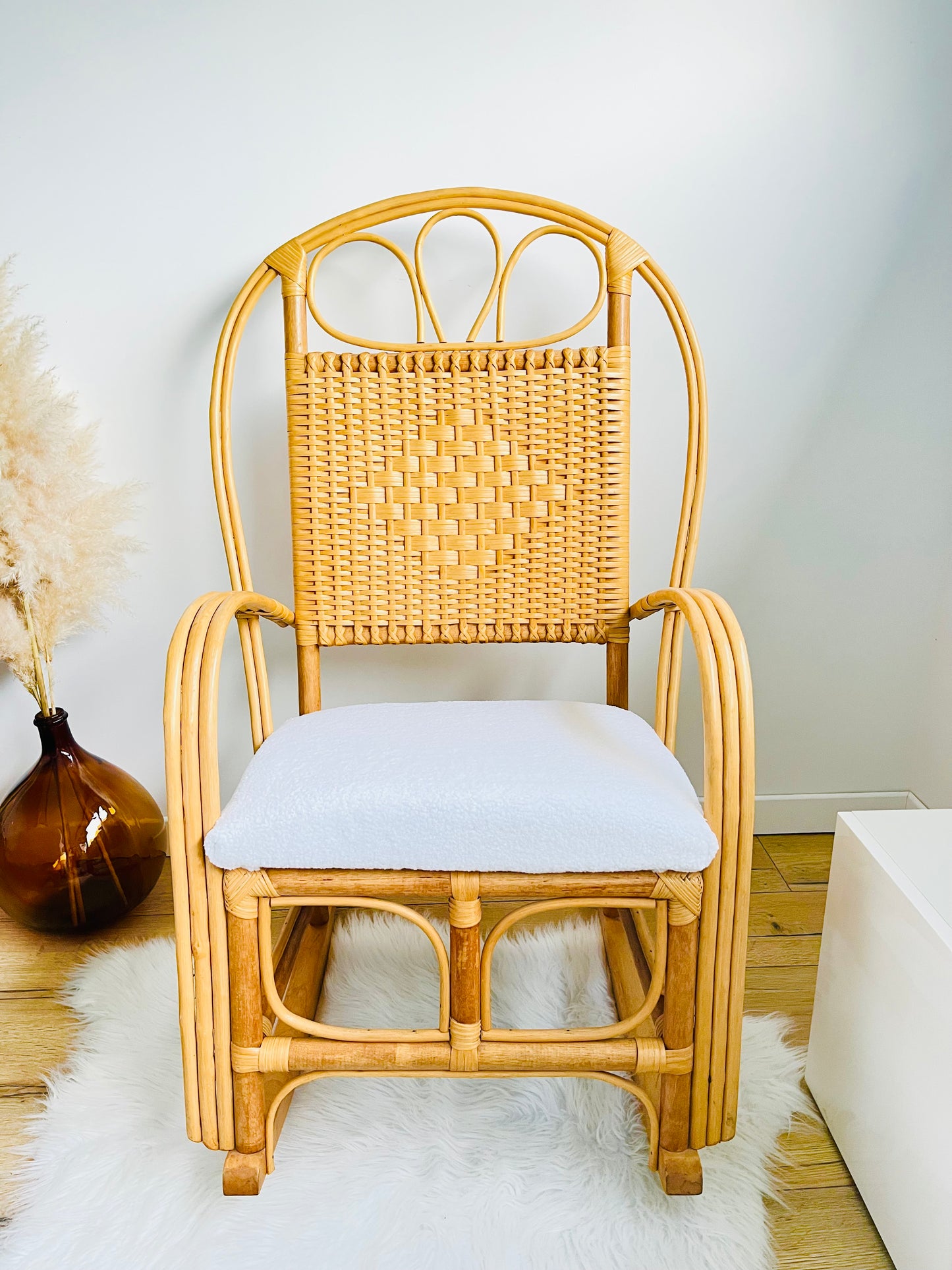 Rocking chair en rotin
