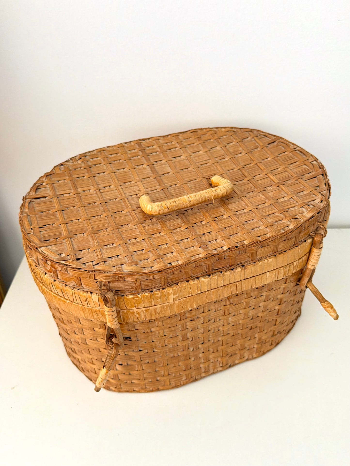 Panière de rangement en matière naturelle