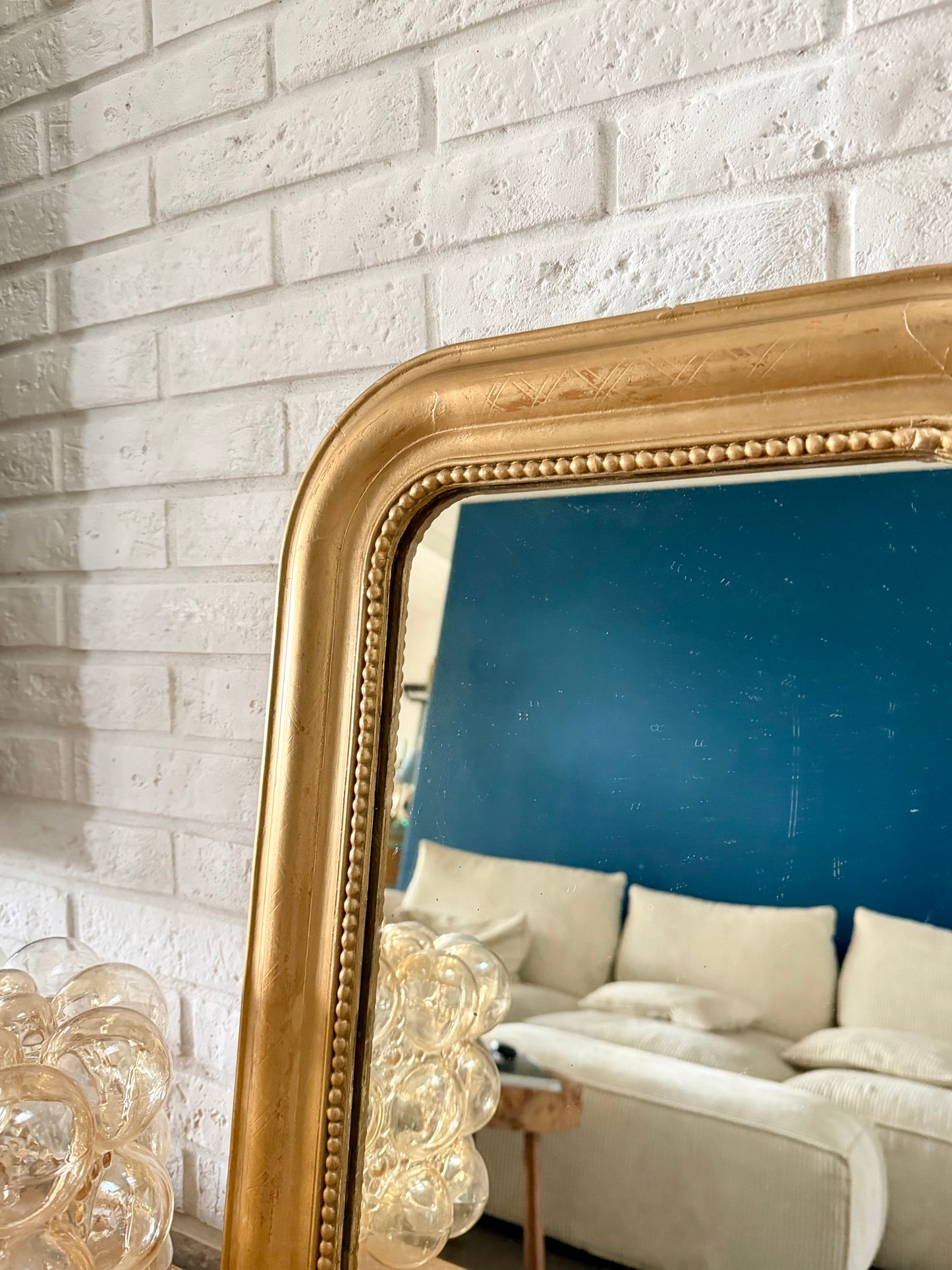 Miroir ancien doré Louis Philippe