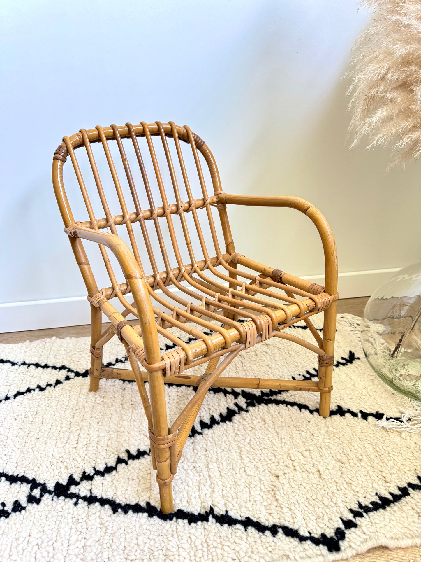 Chaise enfant en rotin