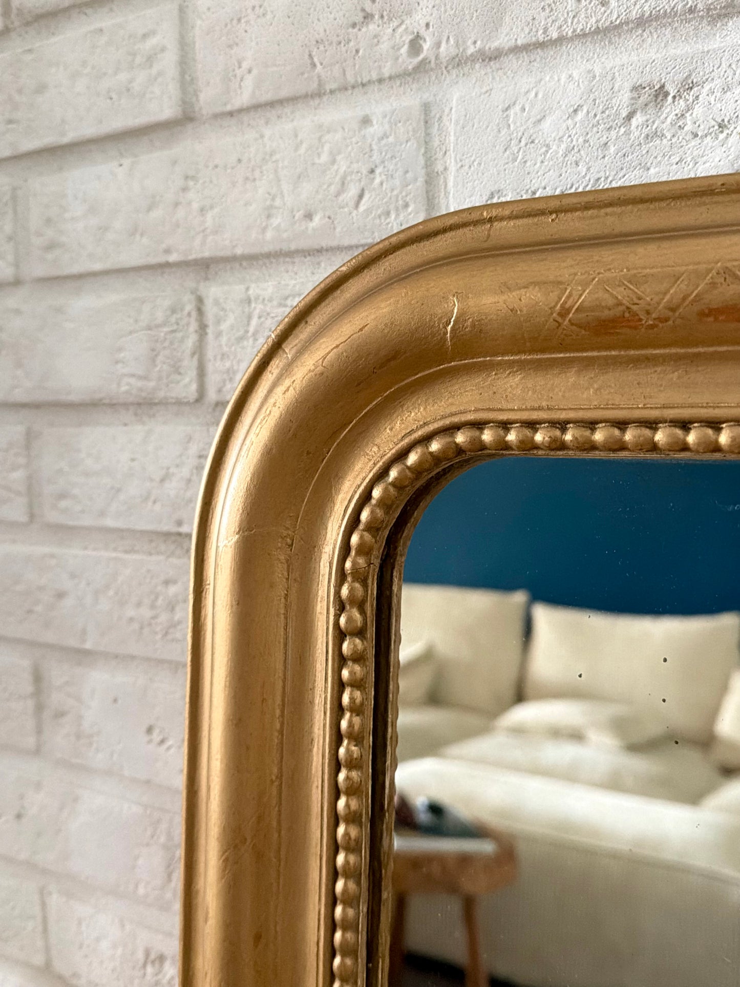 Miroir ancien doré Louis Philippe