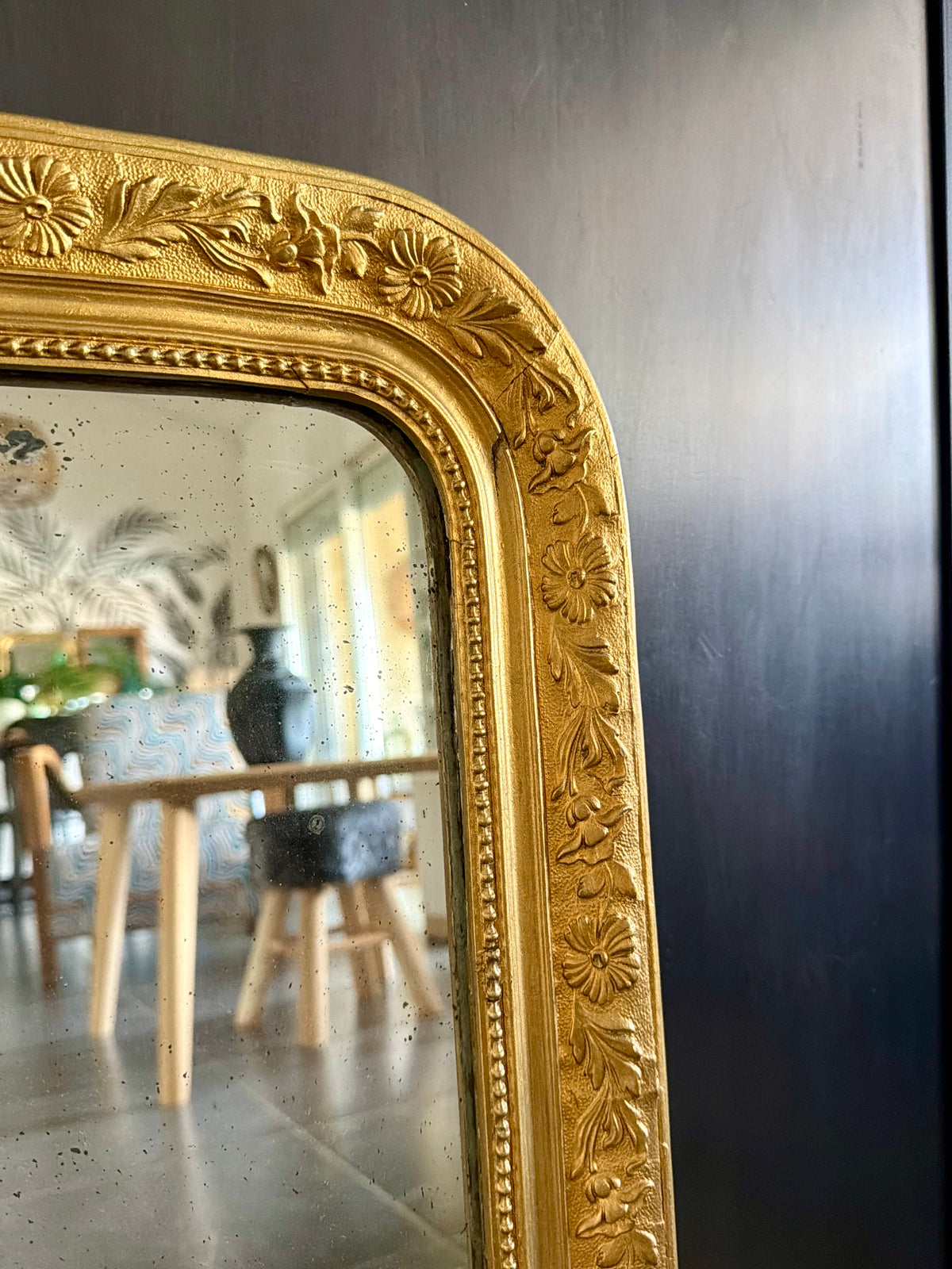 Miroir ancien doré Louis Philippe