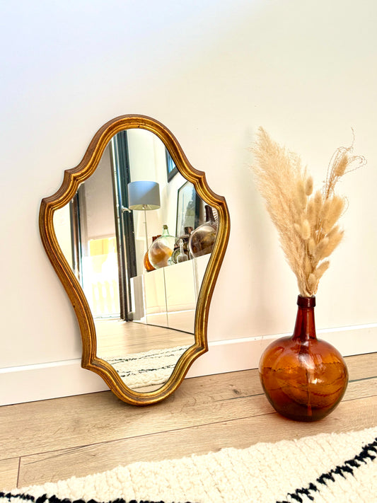 Miroir ancien doré, style baroque