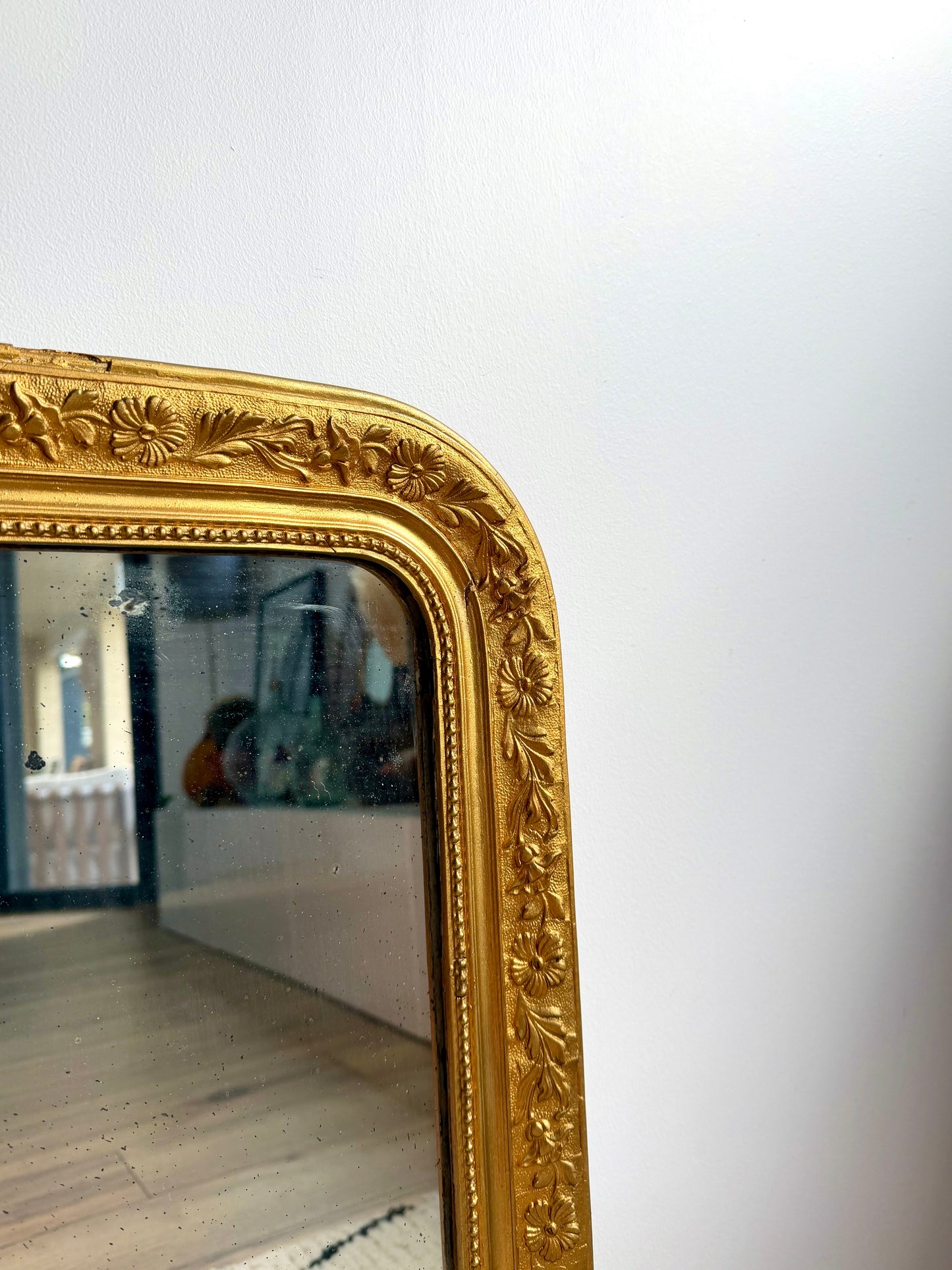 Miroir ancien doré Louis Philippe