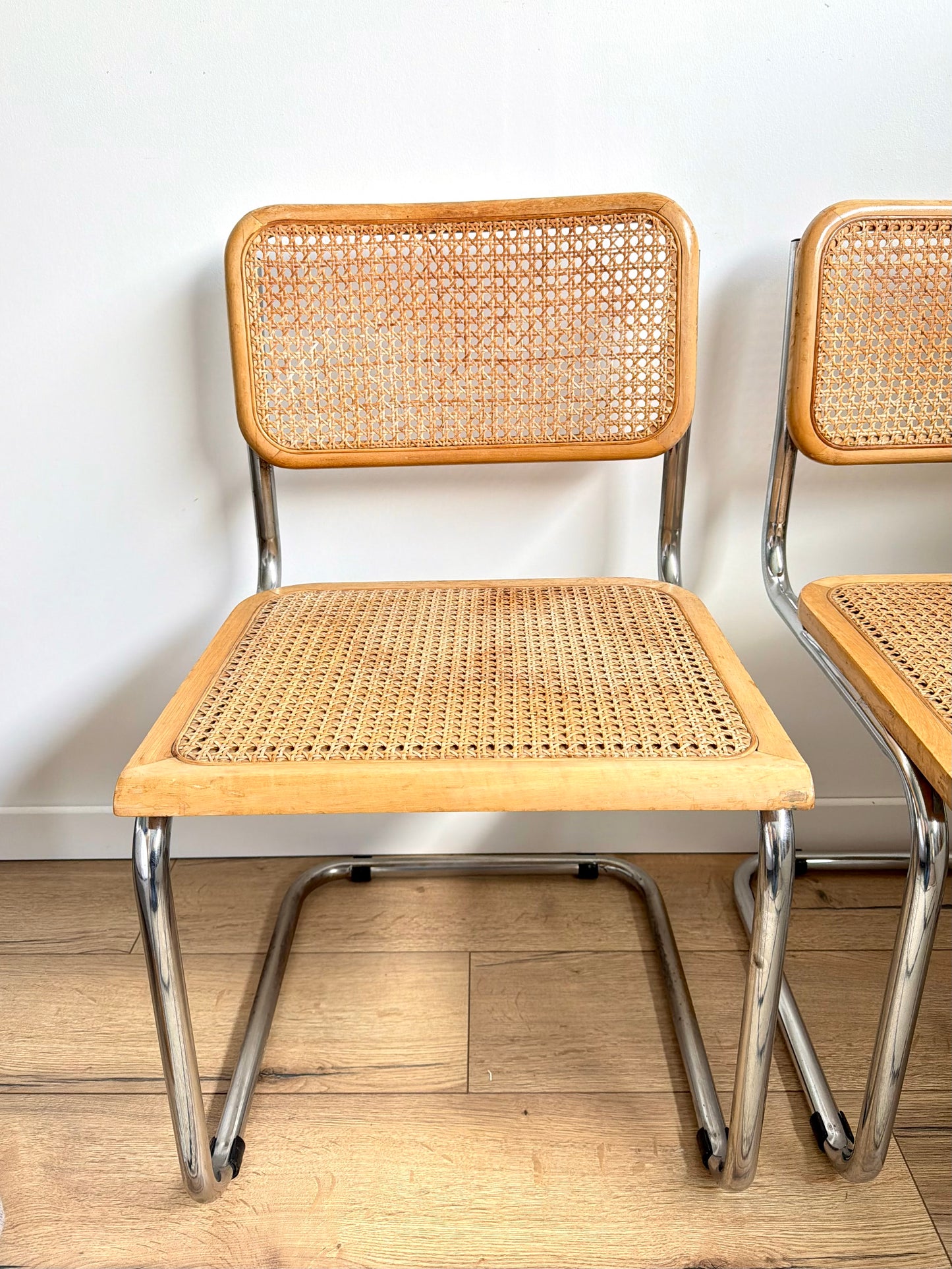 Paire de chaises Cesca B32 vintage en cannage