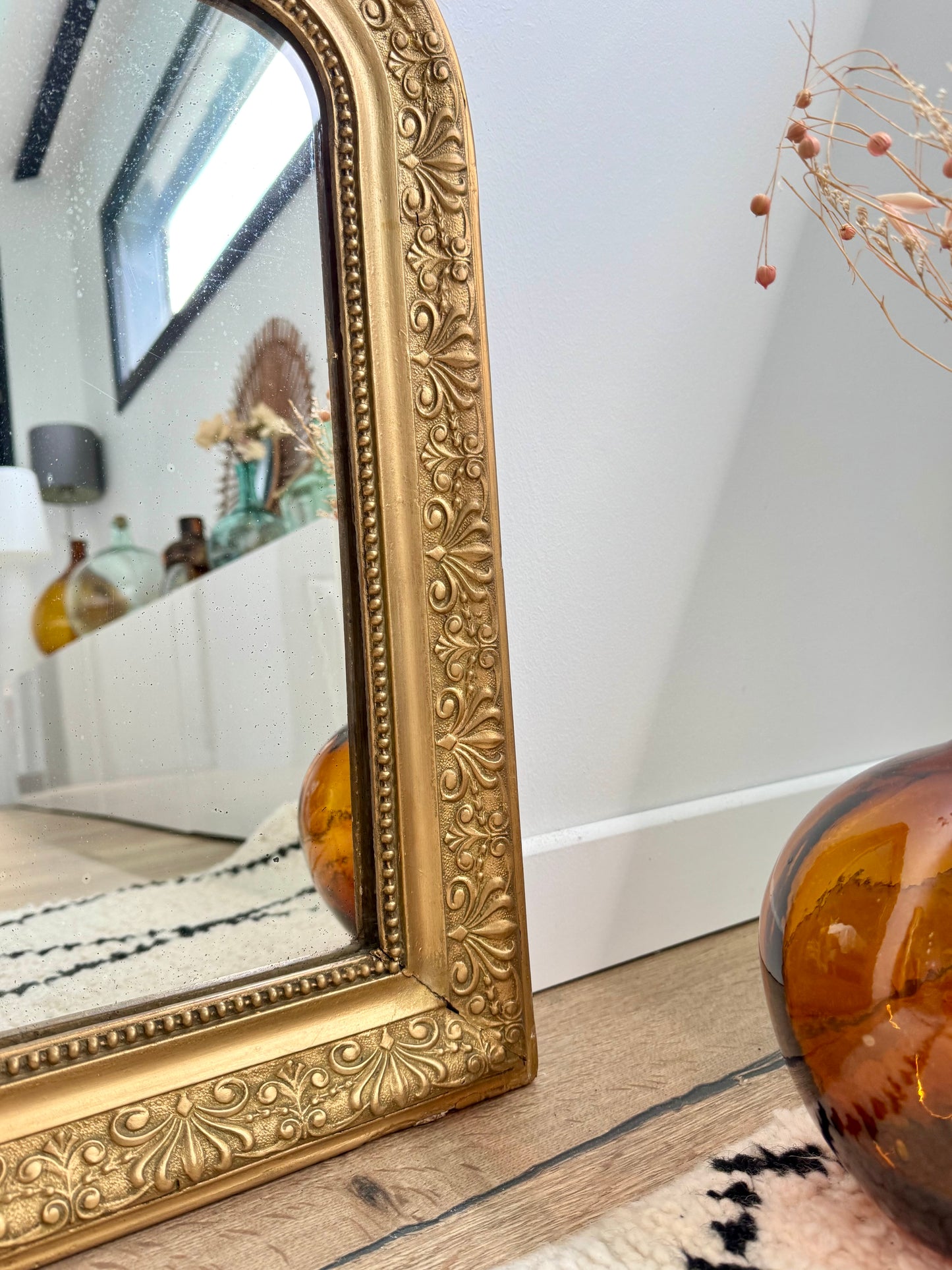 Miroir ancien doré Louis Philippe
