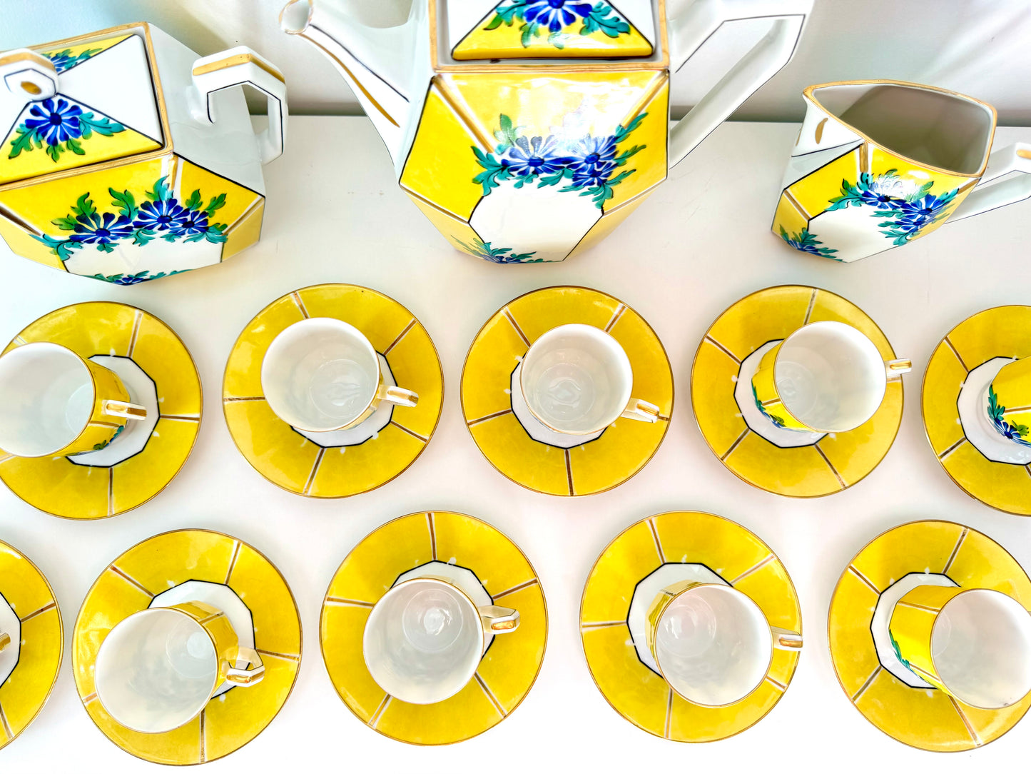 Service à café/thé Art Déco -
Porcelaine de Limoges France