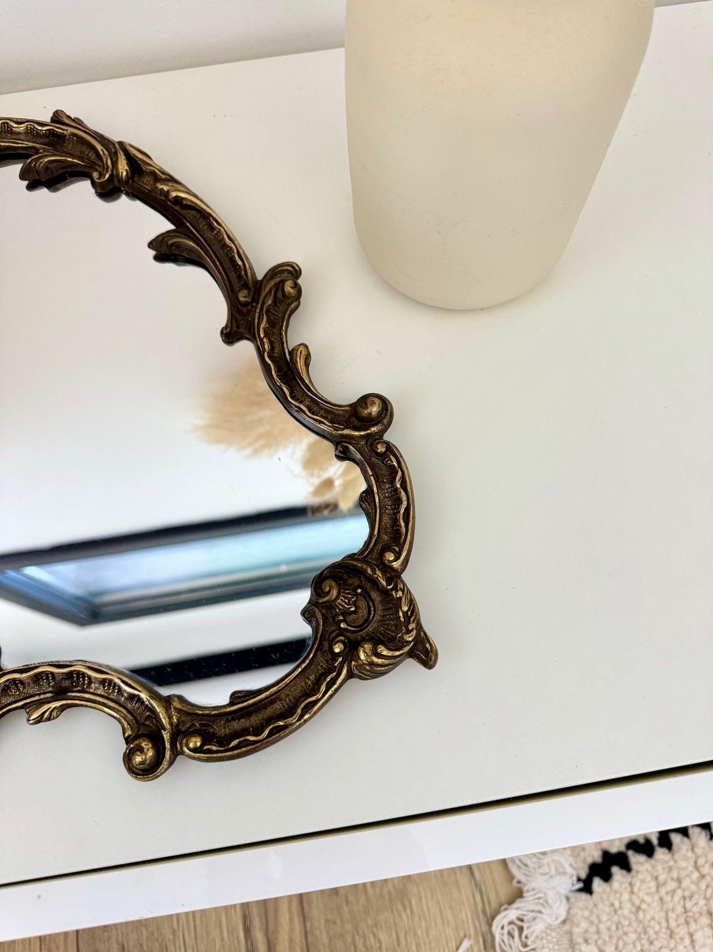 Miroir ancien en laiton