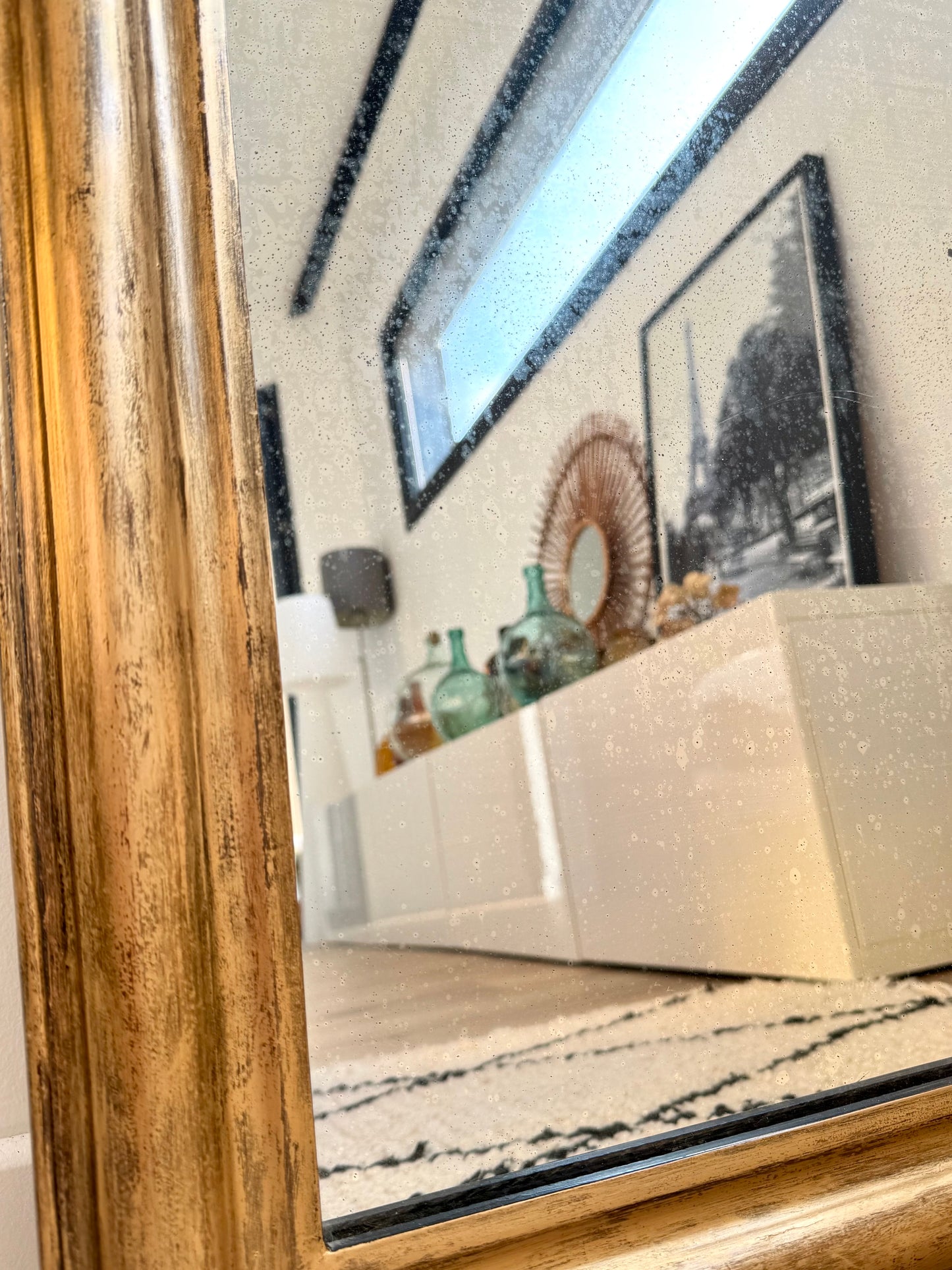 Miroir ancien doré Louis Philippe