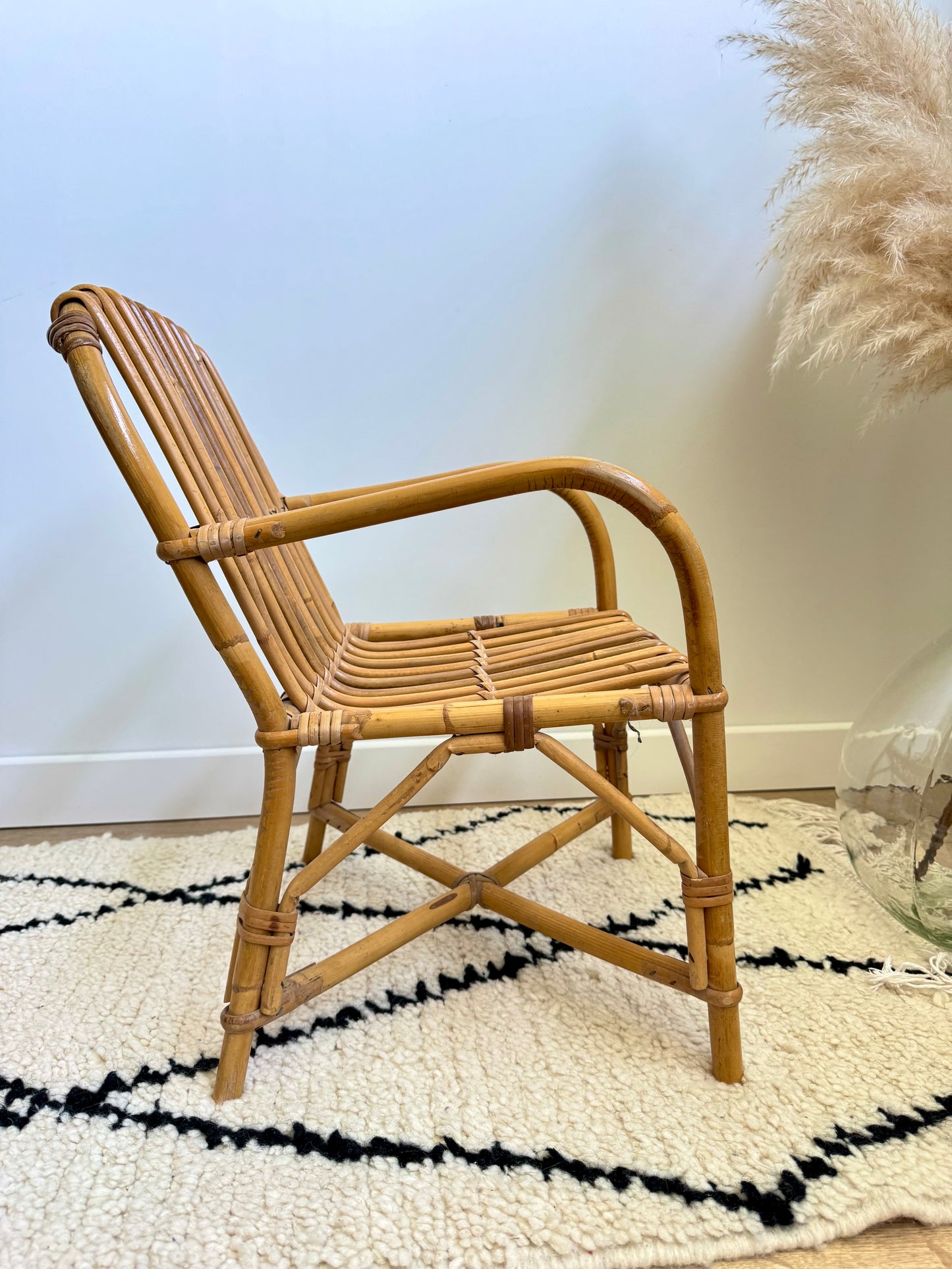 Chaise enfant en rotin