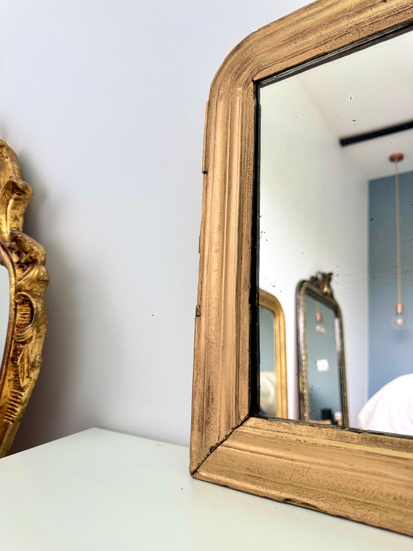 Miroir ancien doré Louis Philippe