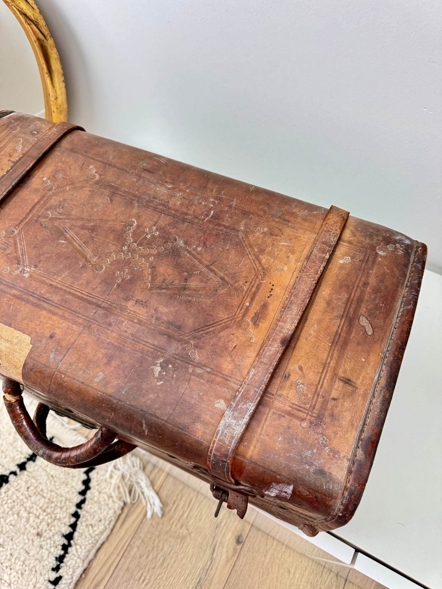 Valise vintage en cuir