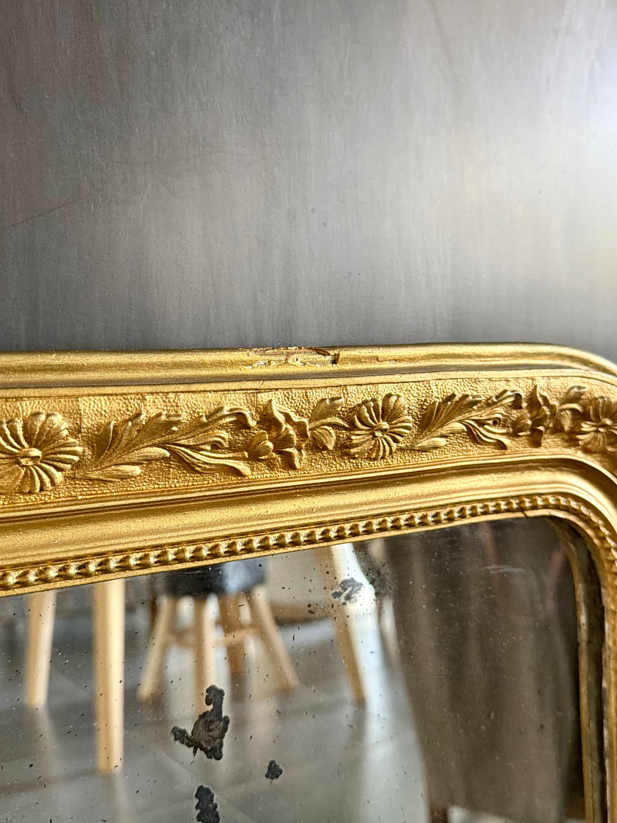 Miroir ancien doré Louis Philippe