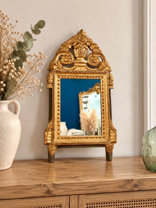 Miroir ancien doré style Louis XVI