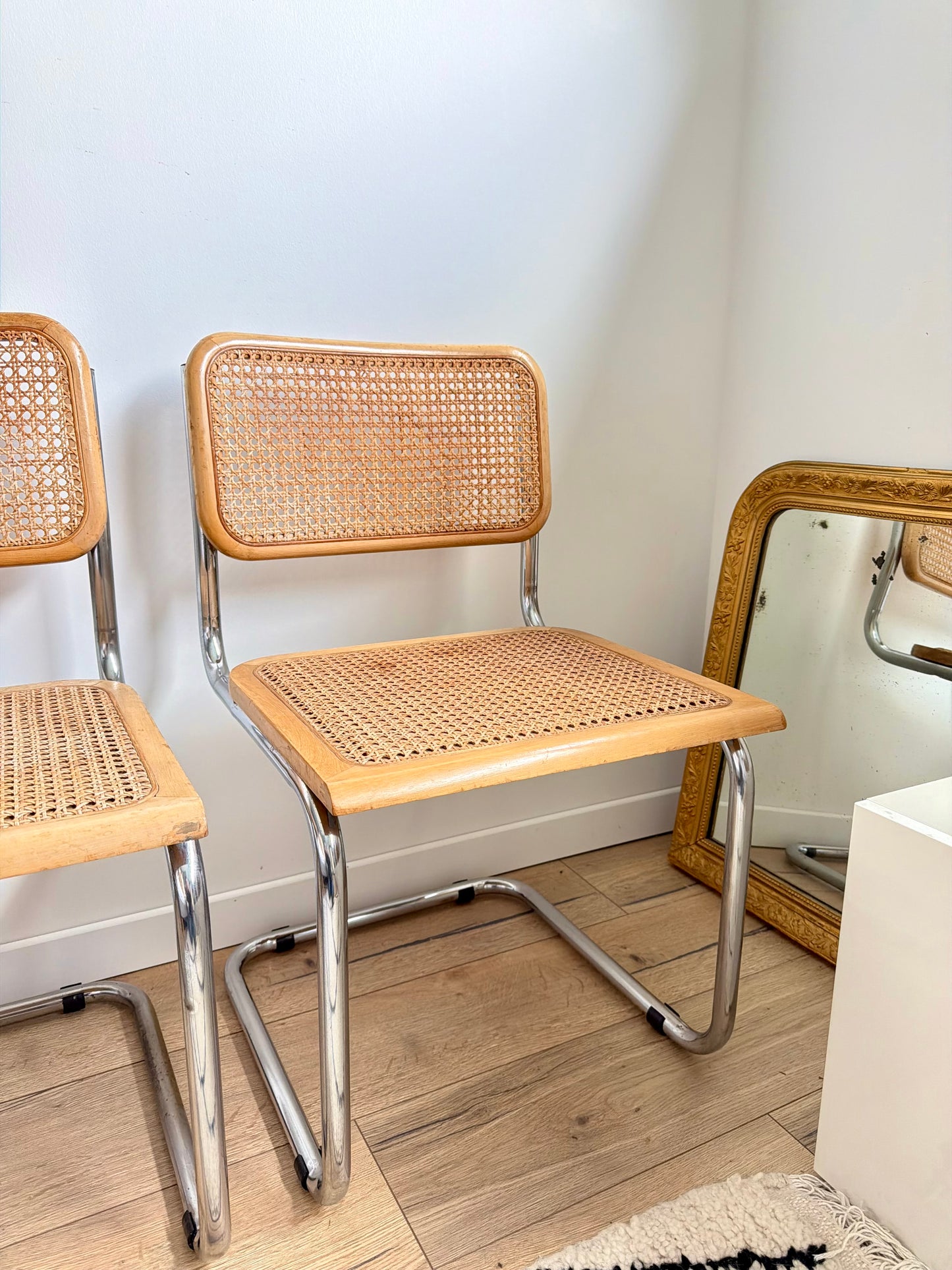 Paire de chaises Cesca B32 vintage en cannage
