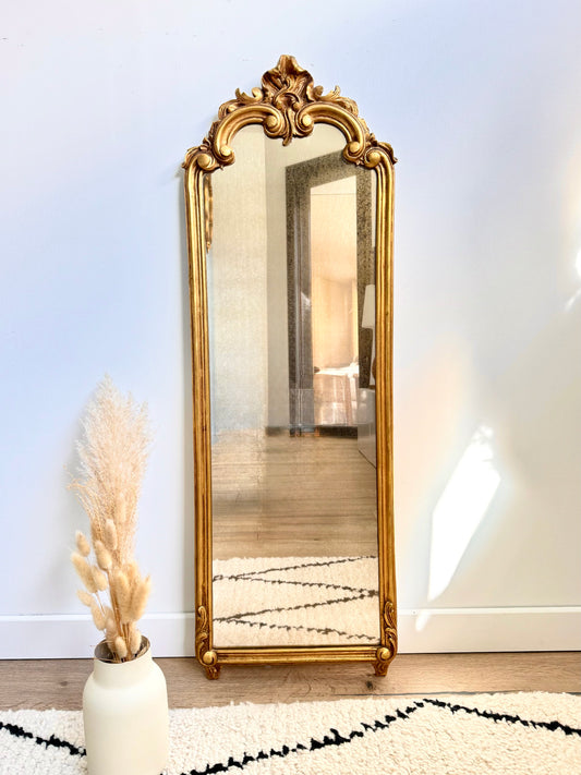 Miroir ancien doré style baroque