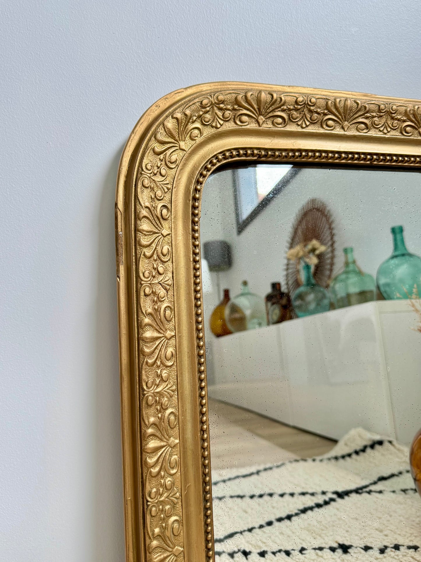 Miroir ancien doré Louis Philippe