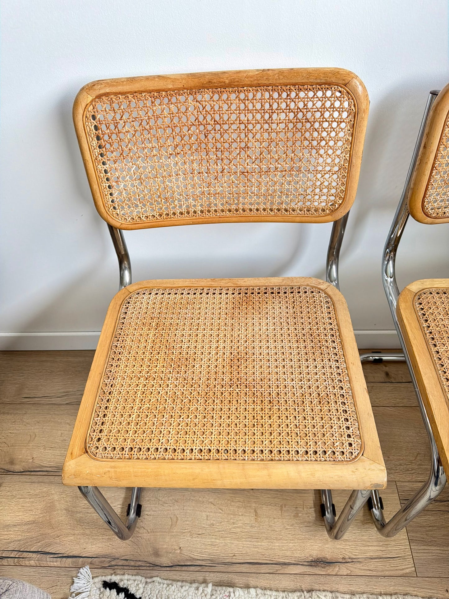 Paire de chaises Cesca B32 vintage en cannage