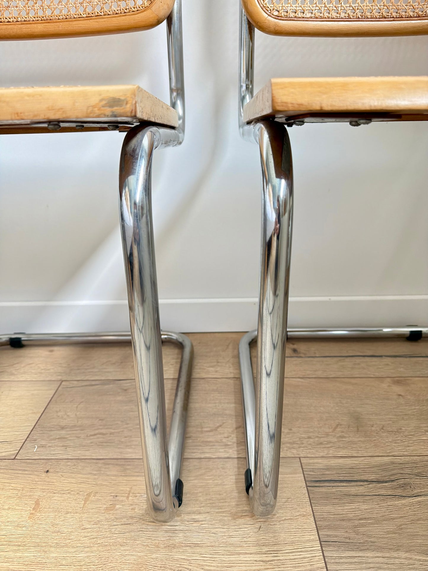 Paire de chaises Cesca B32 vintage en cannage