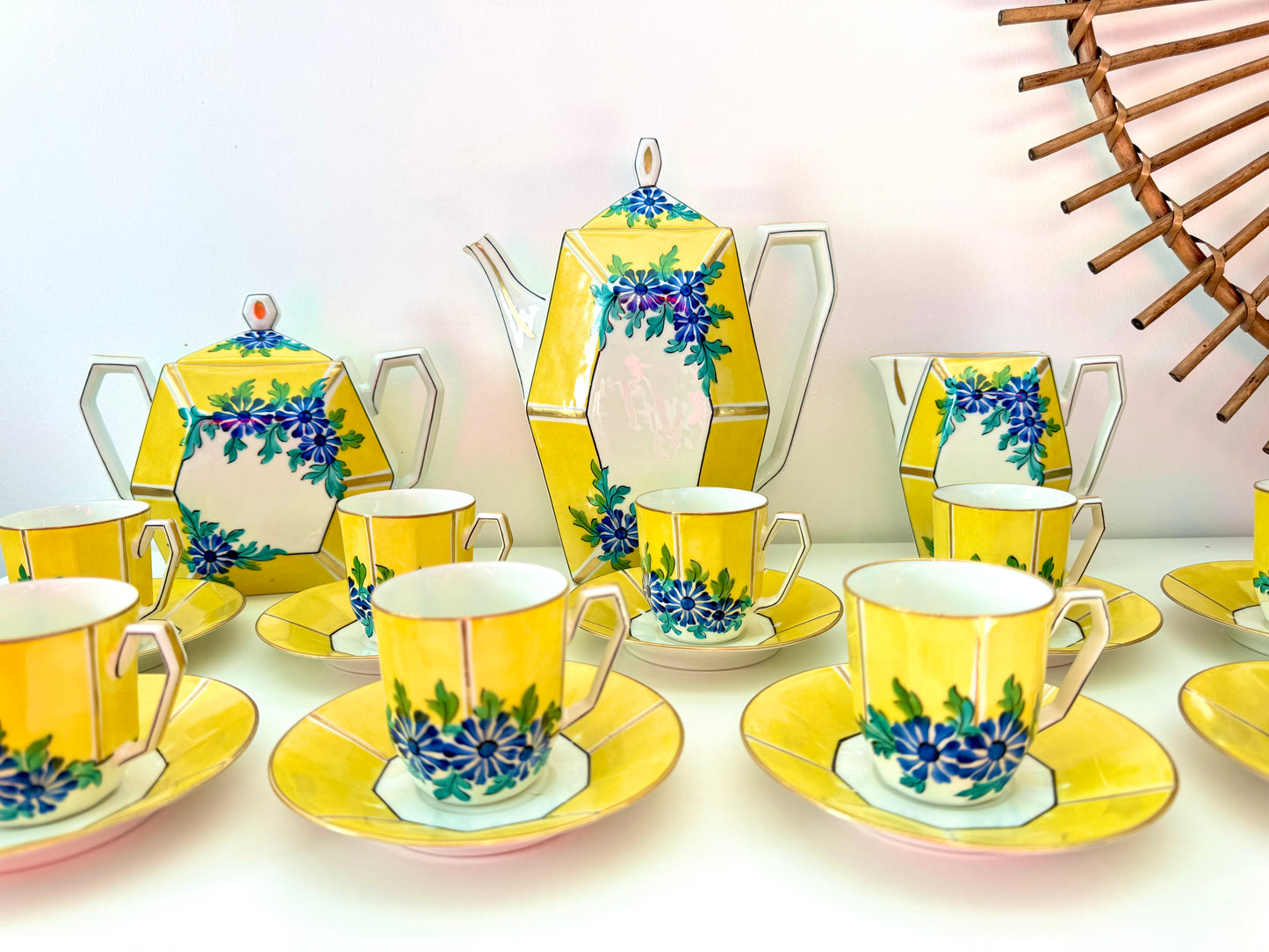 Service à café/thé Art Déco -
Porcelaine de Limoges France