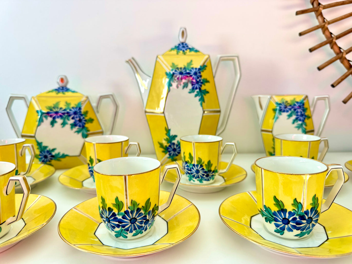 Service à café/thé Art Déco -
Porcelaine de Limoges France