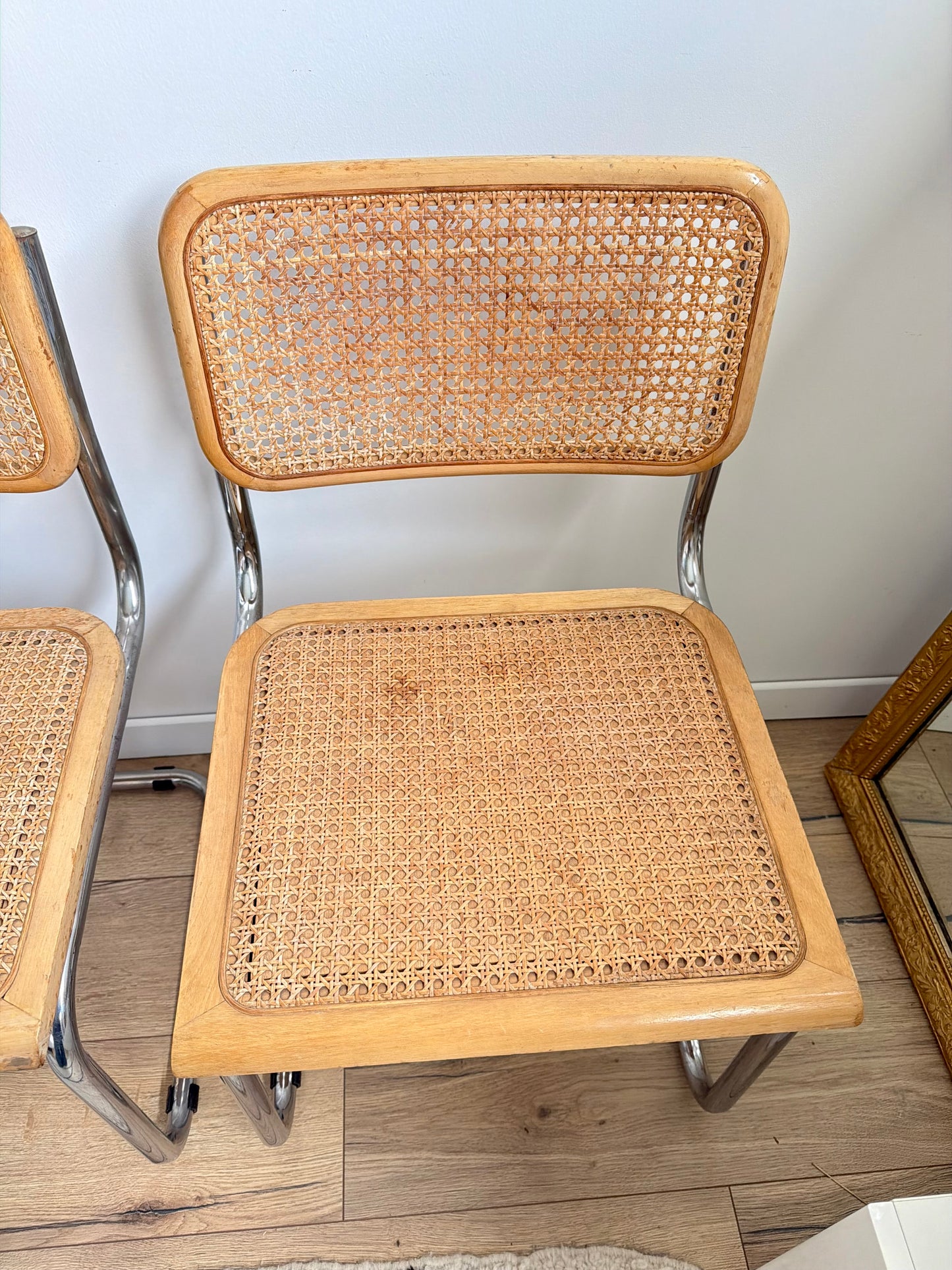 Paire de chaises Cesca B32 vintage en cannage